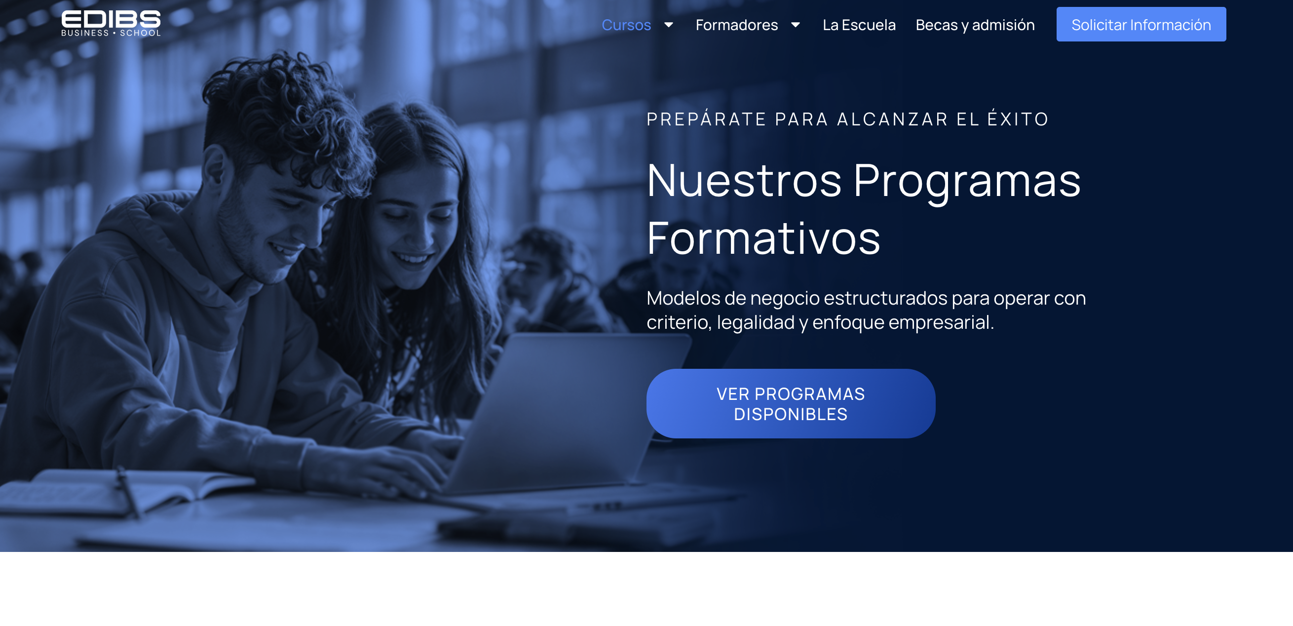La pàgina web d'Edibs.