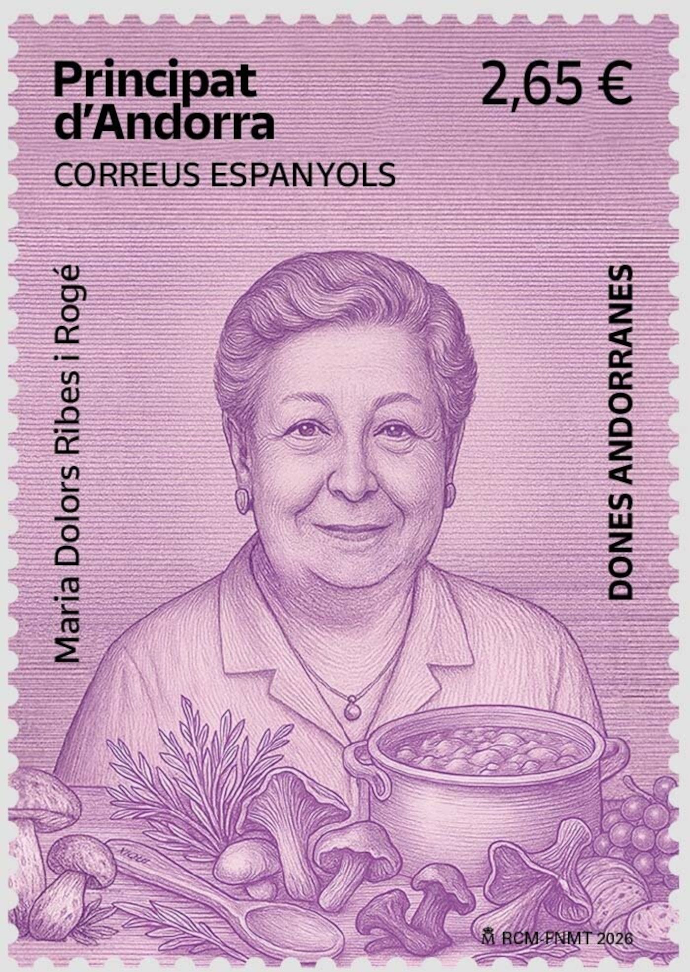 El segell en record de Dolors Ribes.