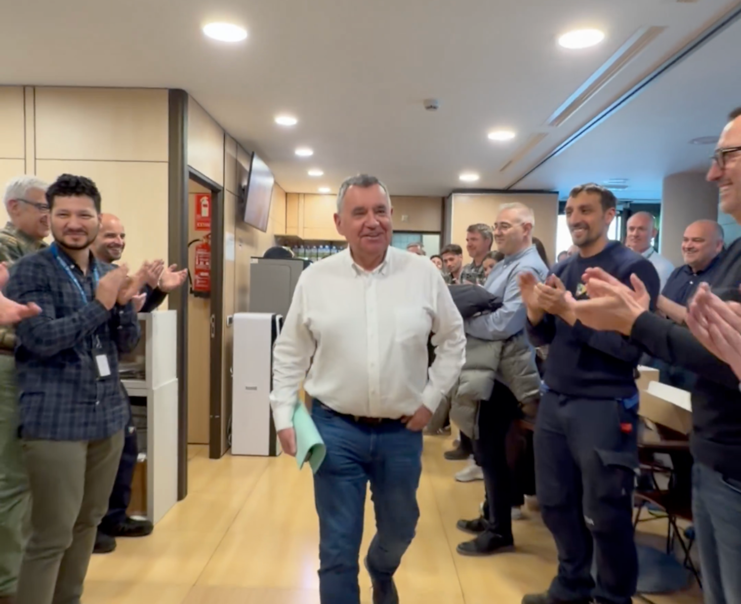 Albert Moles, ovacionat ara fa uns dies pels treballadors de FEDA.