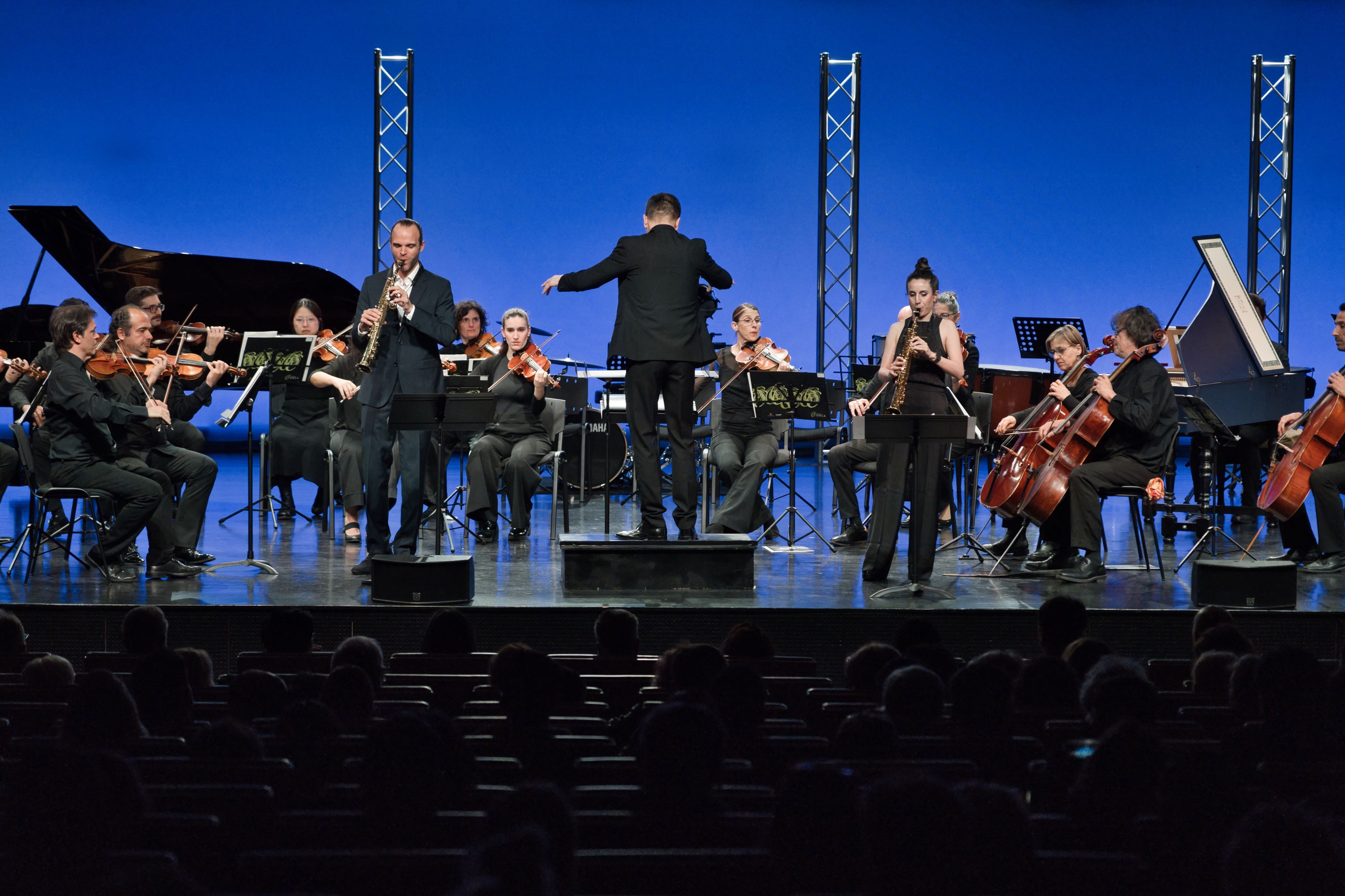 Un moment de l'actuació de l'ONCA al Sax Fest.