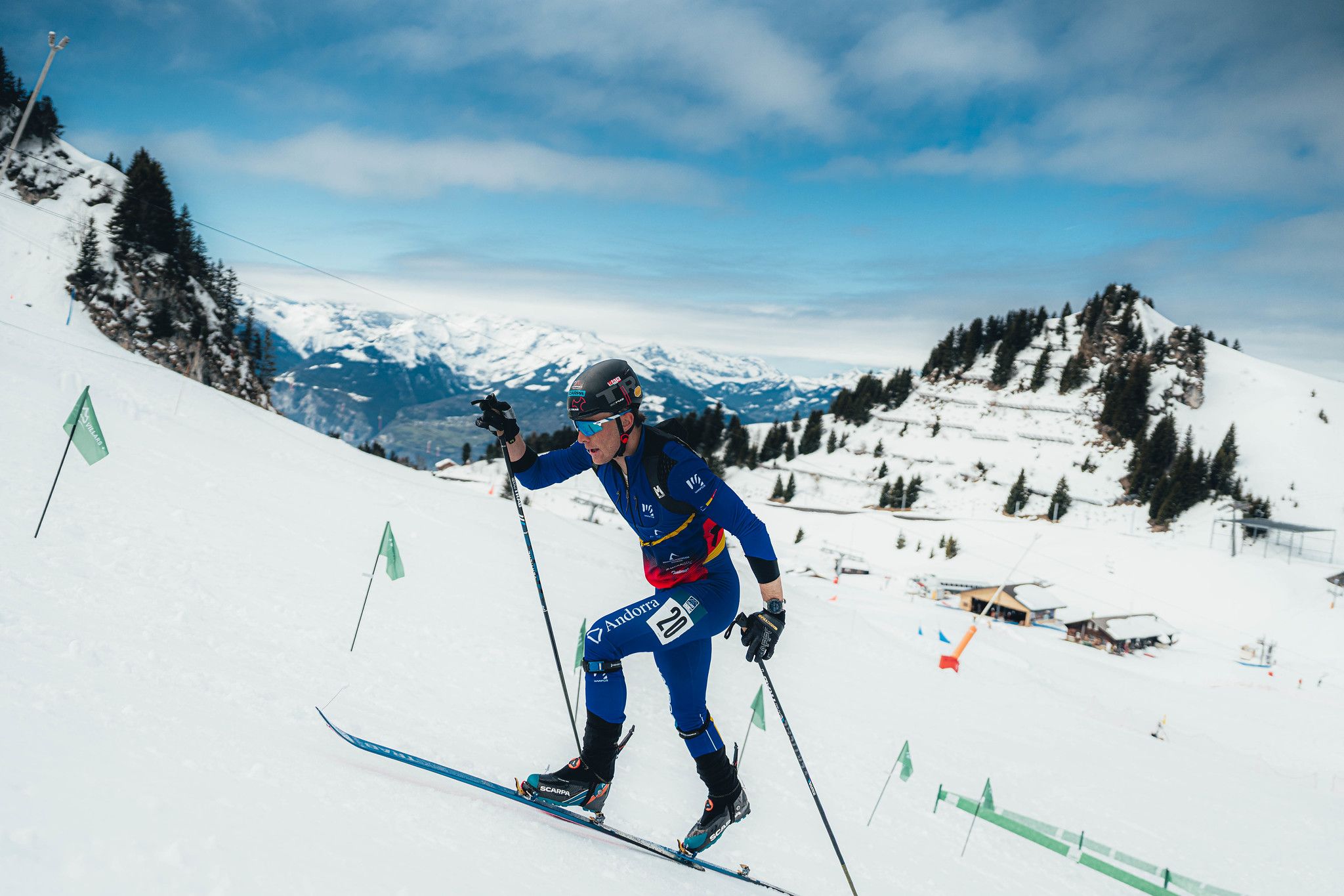 Oriol Olm, escalant a la prova a l'esprint de Suïssa.