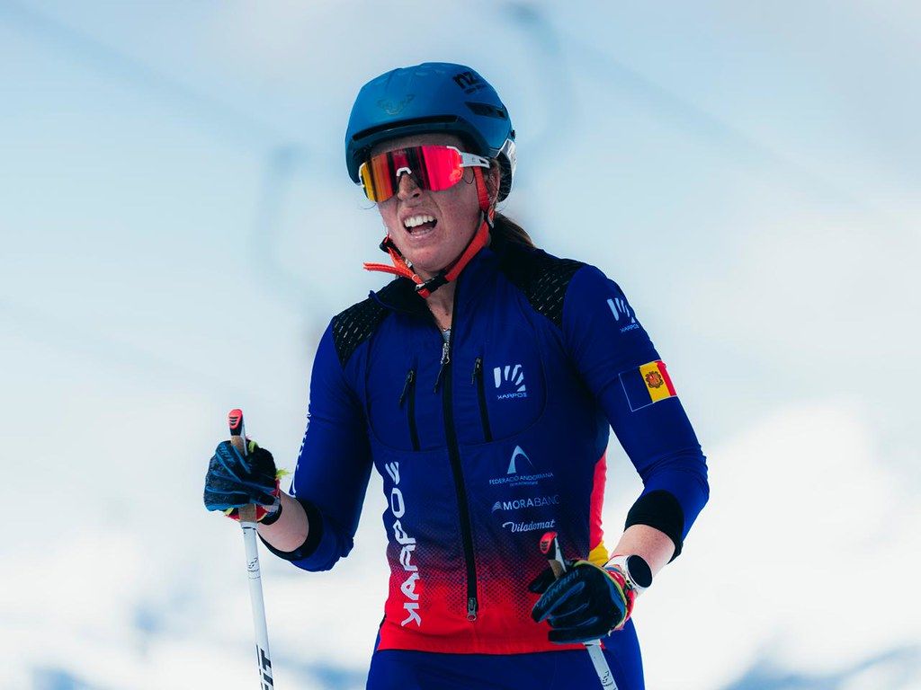 Lea Ancion, esgotada en una de les proves d'aquest cap de setmana a Suïssa.