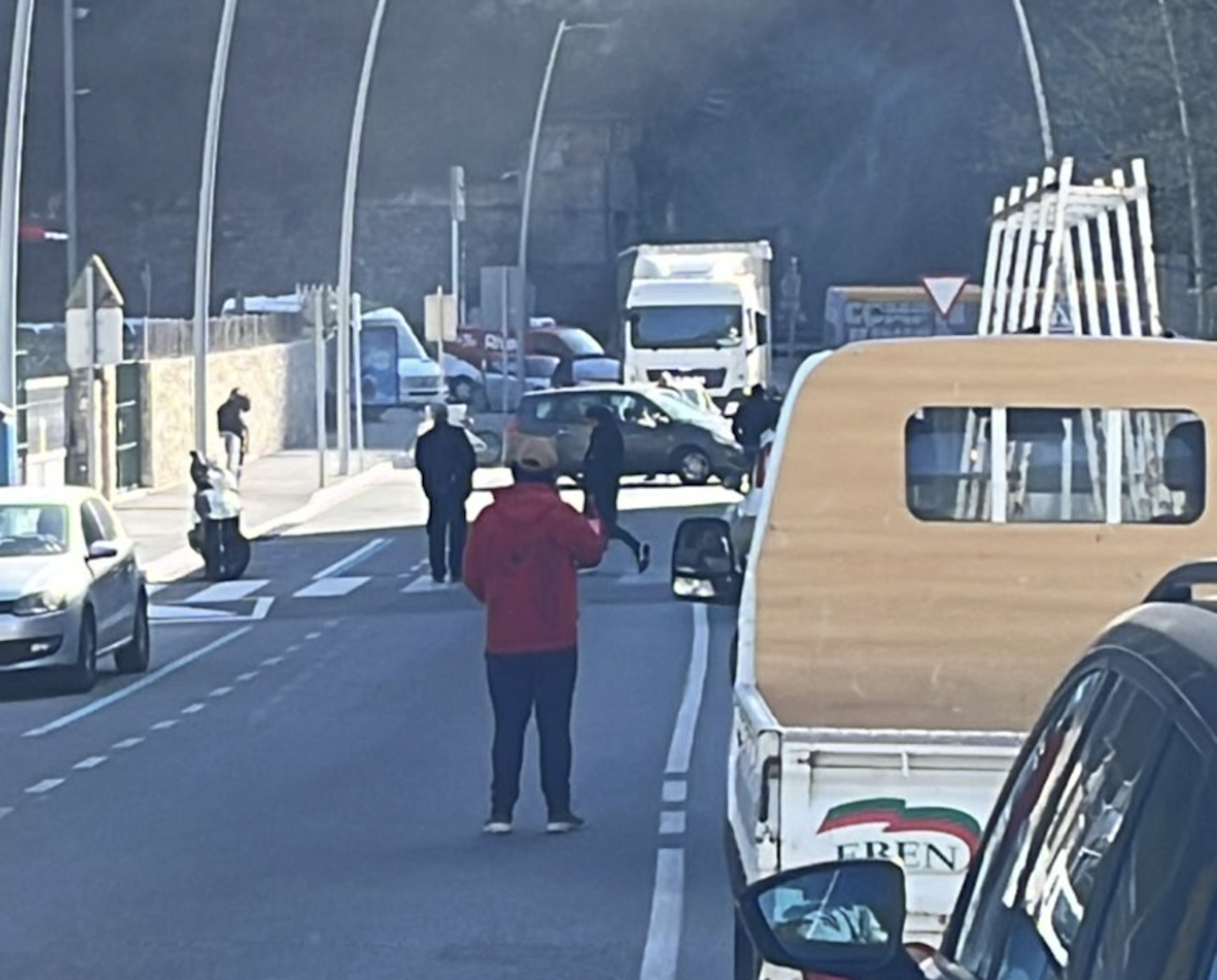 Accident a la carretera d’Aixovall.