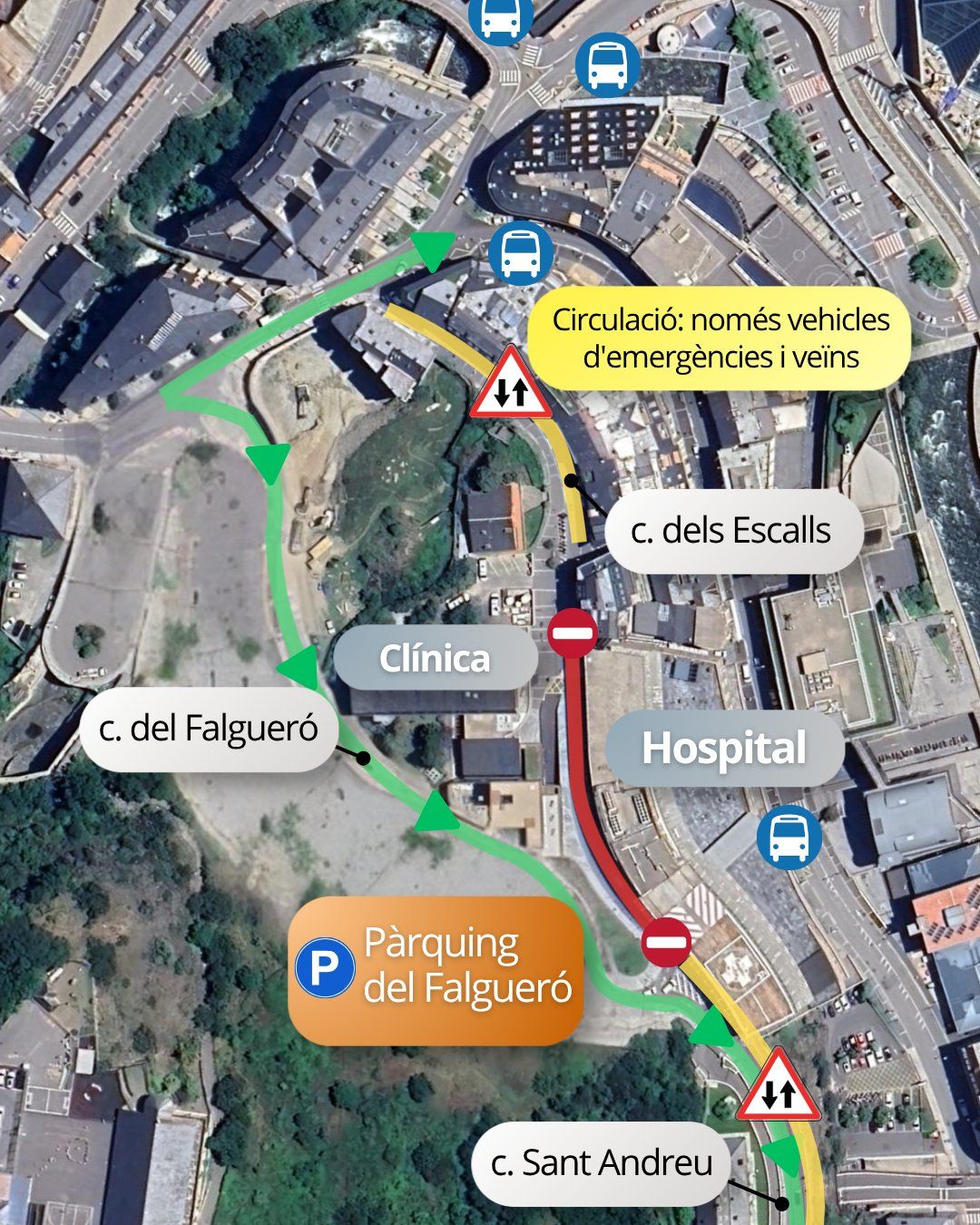 Sis mesos de tall al carrer dels Escalls per les obres de millora del viaducte de sobre l’hospital.