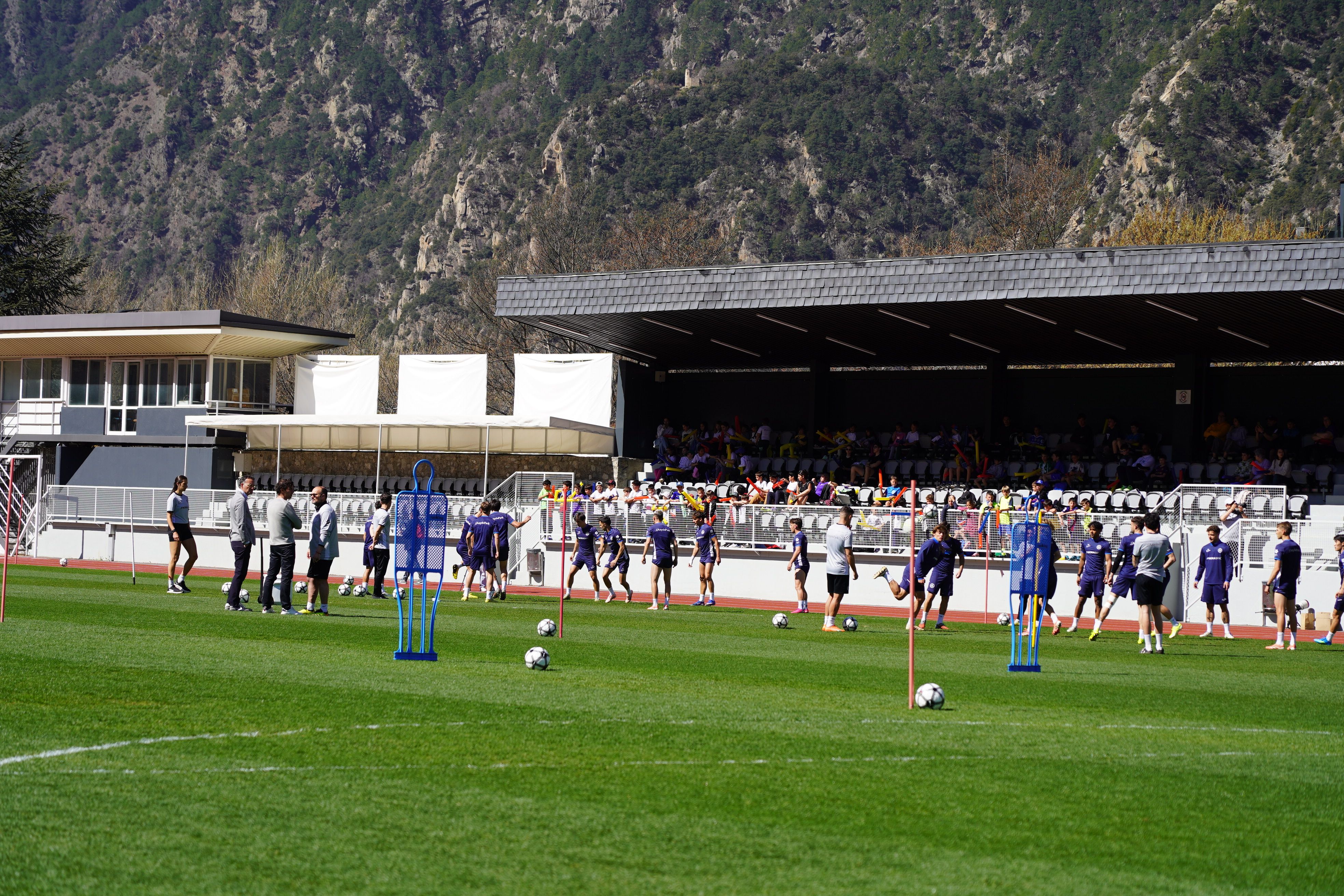 Un moment de l'entrenament de portes obertes. Un moment de l'entrenament de portes obertes.
