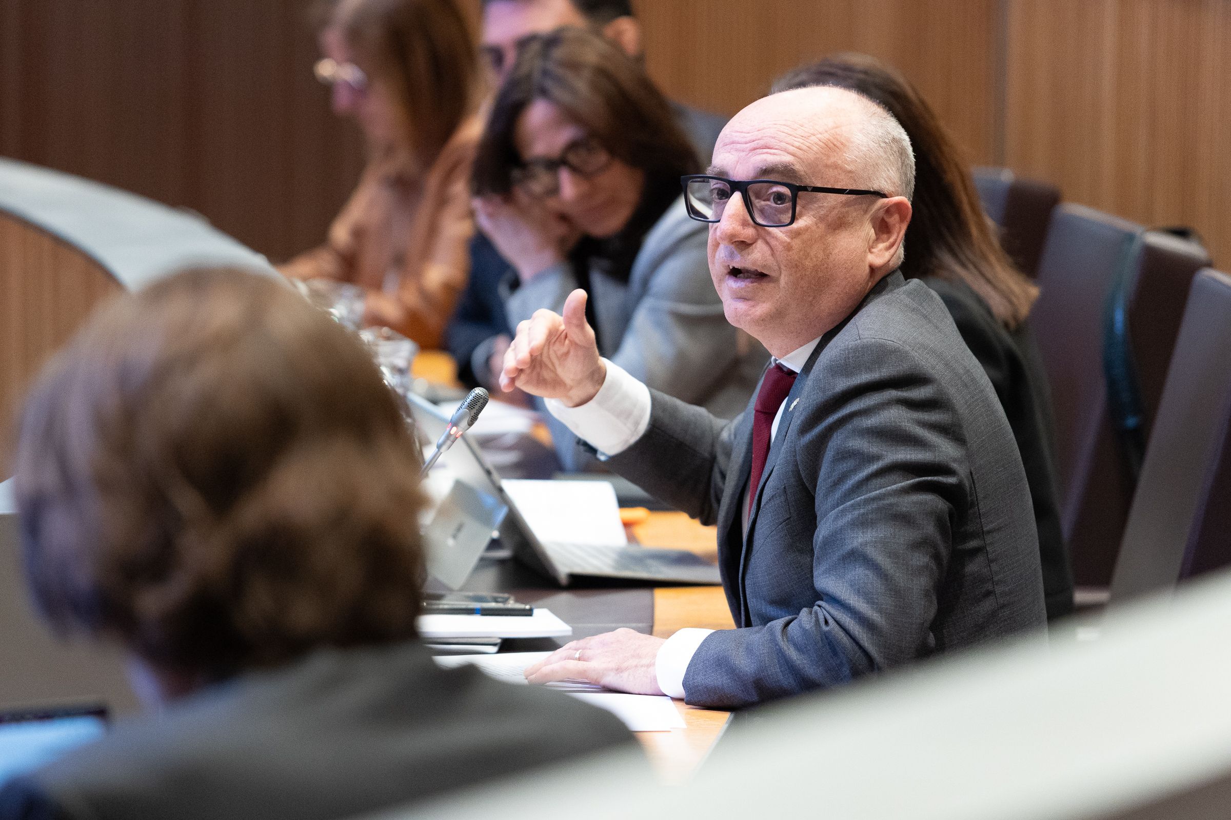 El ministre de Finances, Ramon Lladós, durant la seva intervenció. El ministre de Finances, Ramon Lladós, durant la seva intervenció.