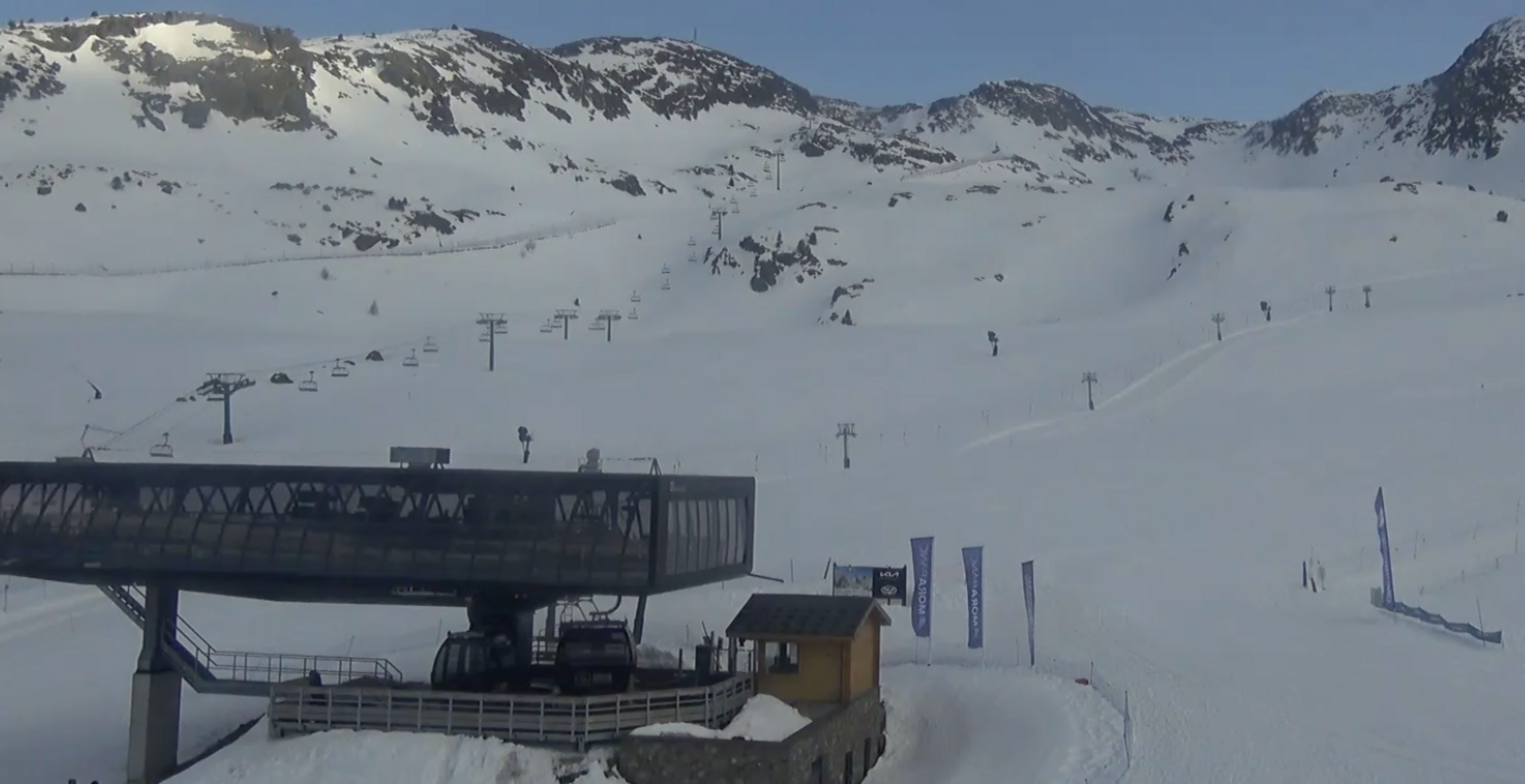 Una imatge de l'estació d'Arcalís aquesta tarda.