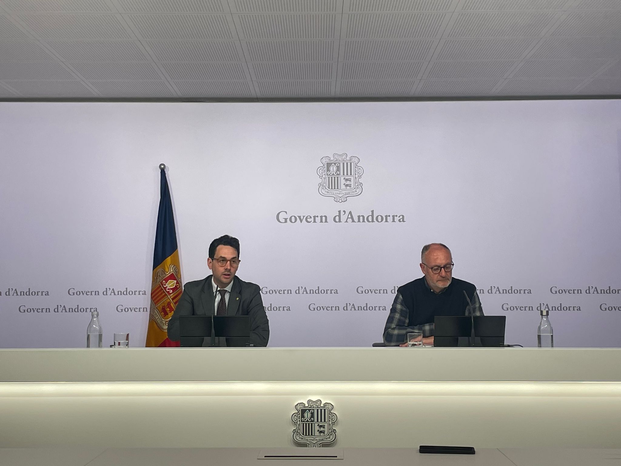 Guillem Casal i Josep Casals durant la roda de premsa.