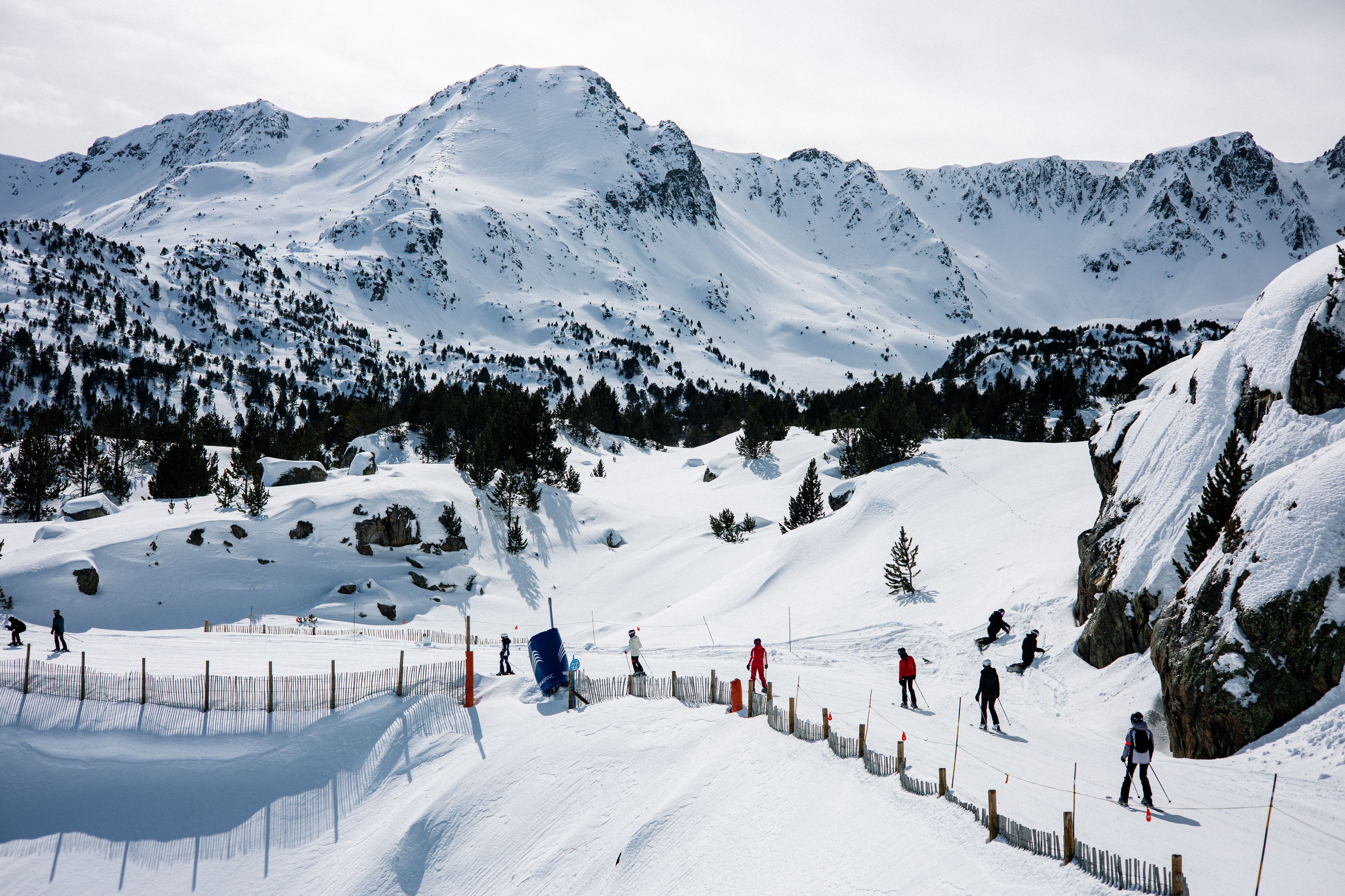 Esquiadors a la zona de Grau Roig aquest hivern.