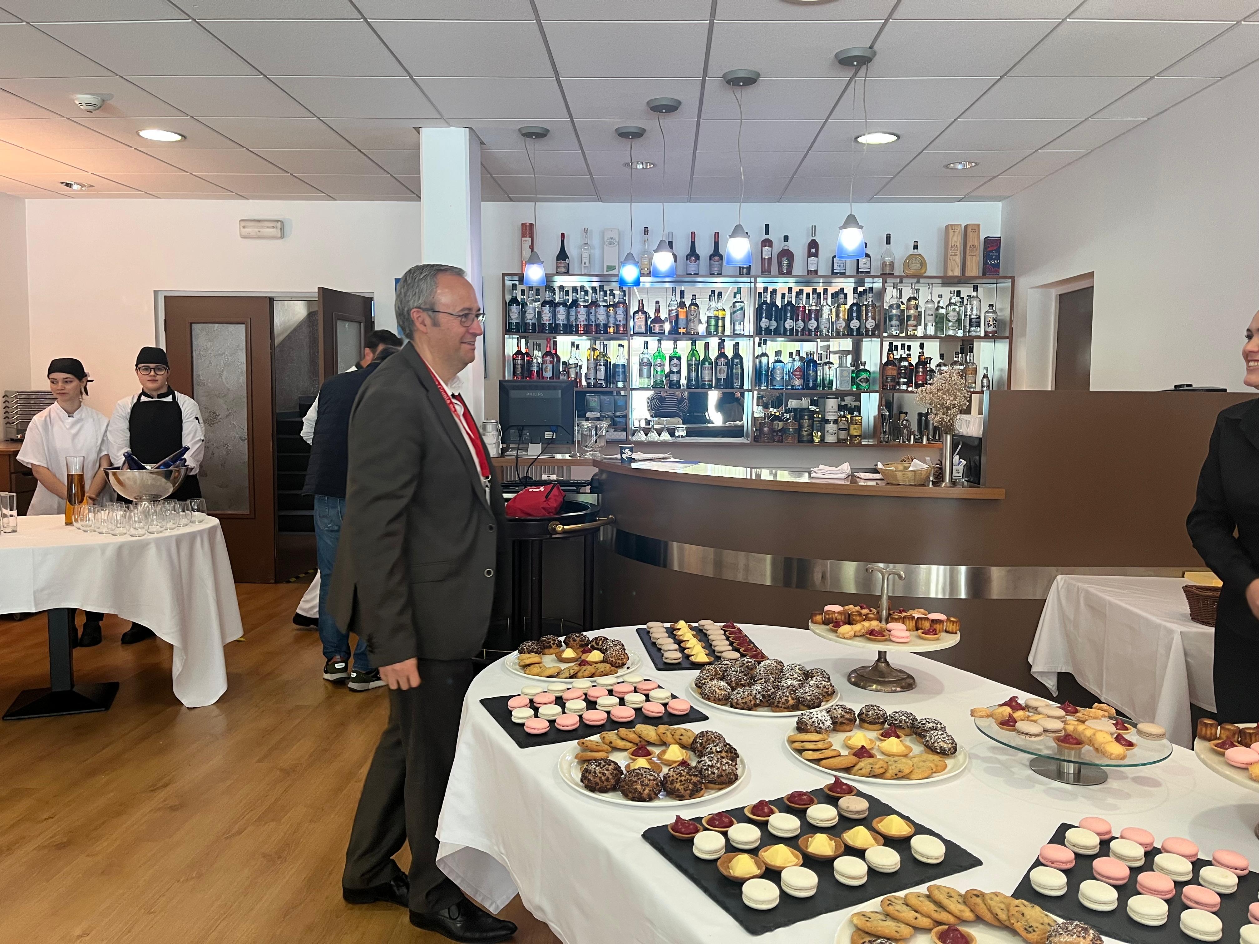 Olivier Salvan durant la presentació del Premi Joves Talents de Gastronomia de Muntanya.