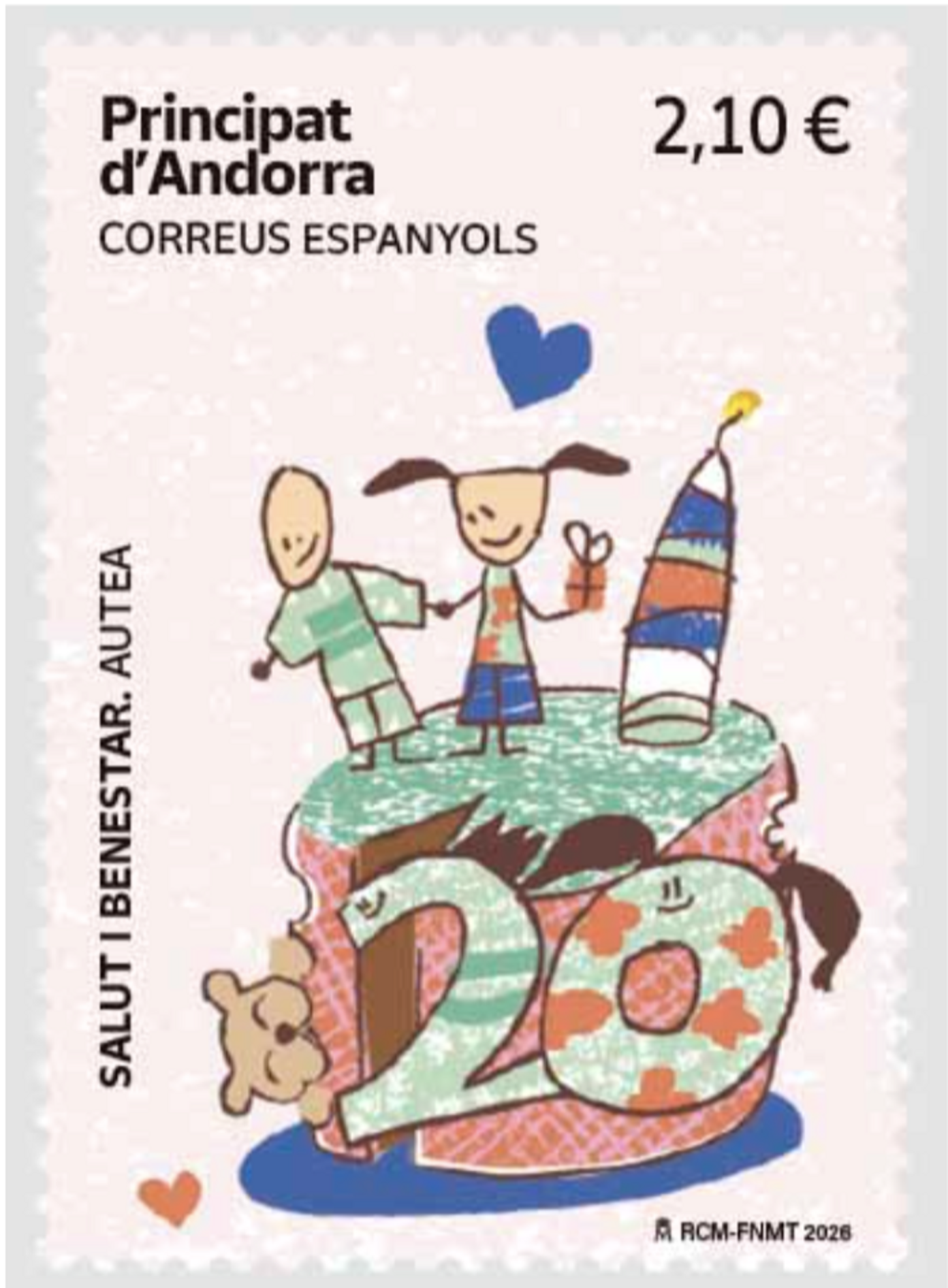 Una imatge del segell commemoratiu d'Autea.