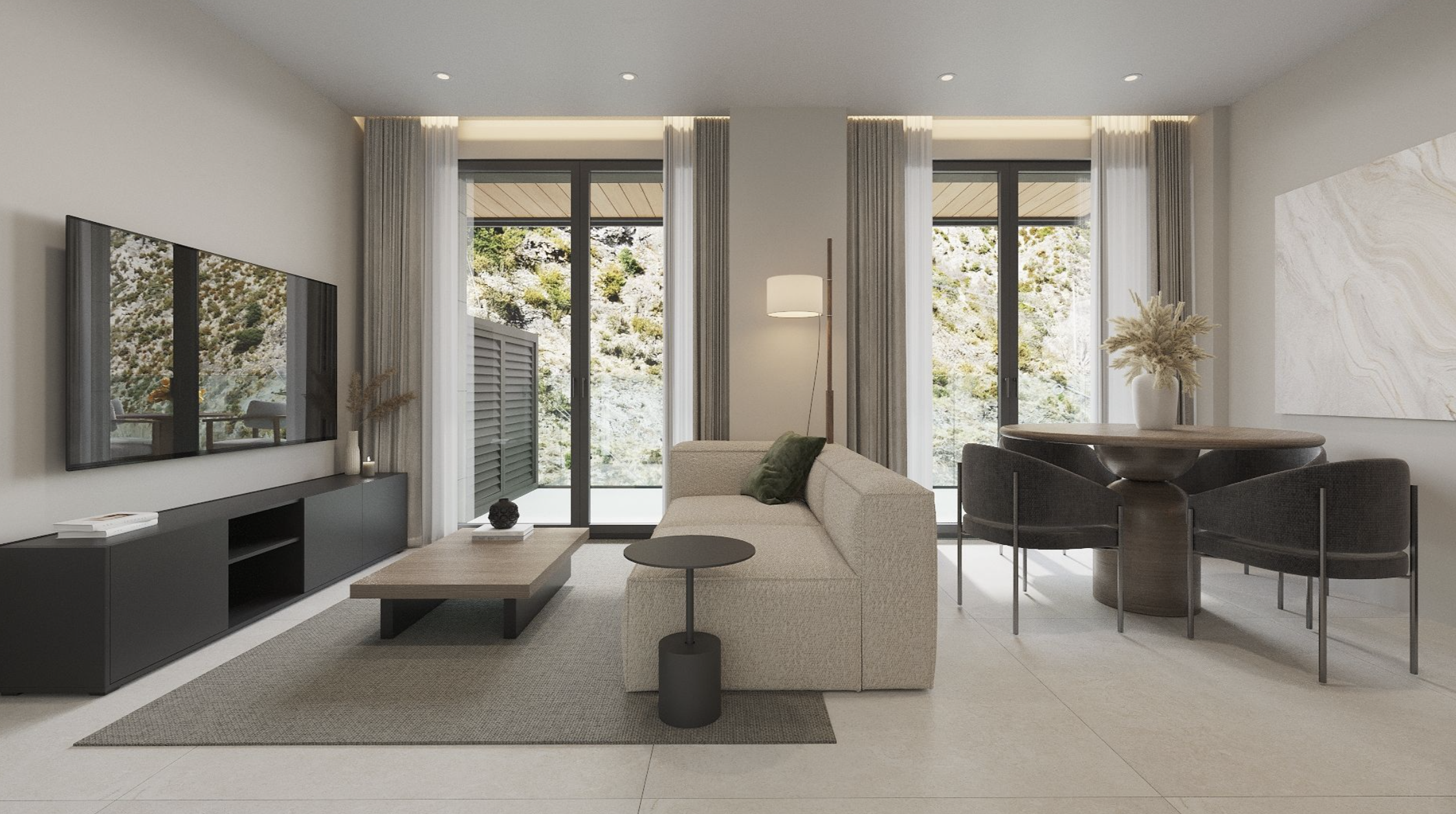 Una de les estances d'un dels futurs habitatges del complex.