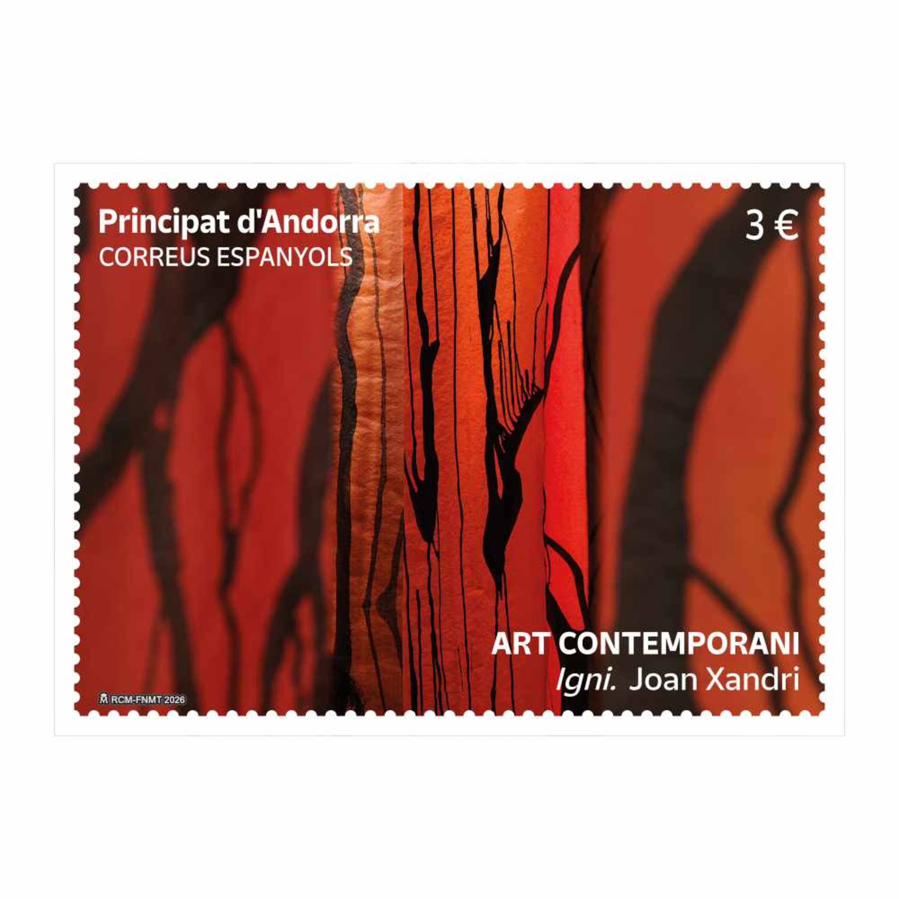 El segell dedicat a Joan Xandri.