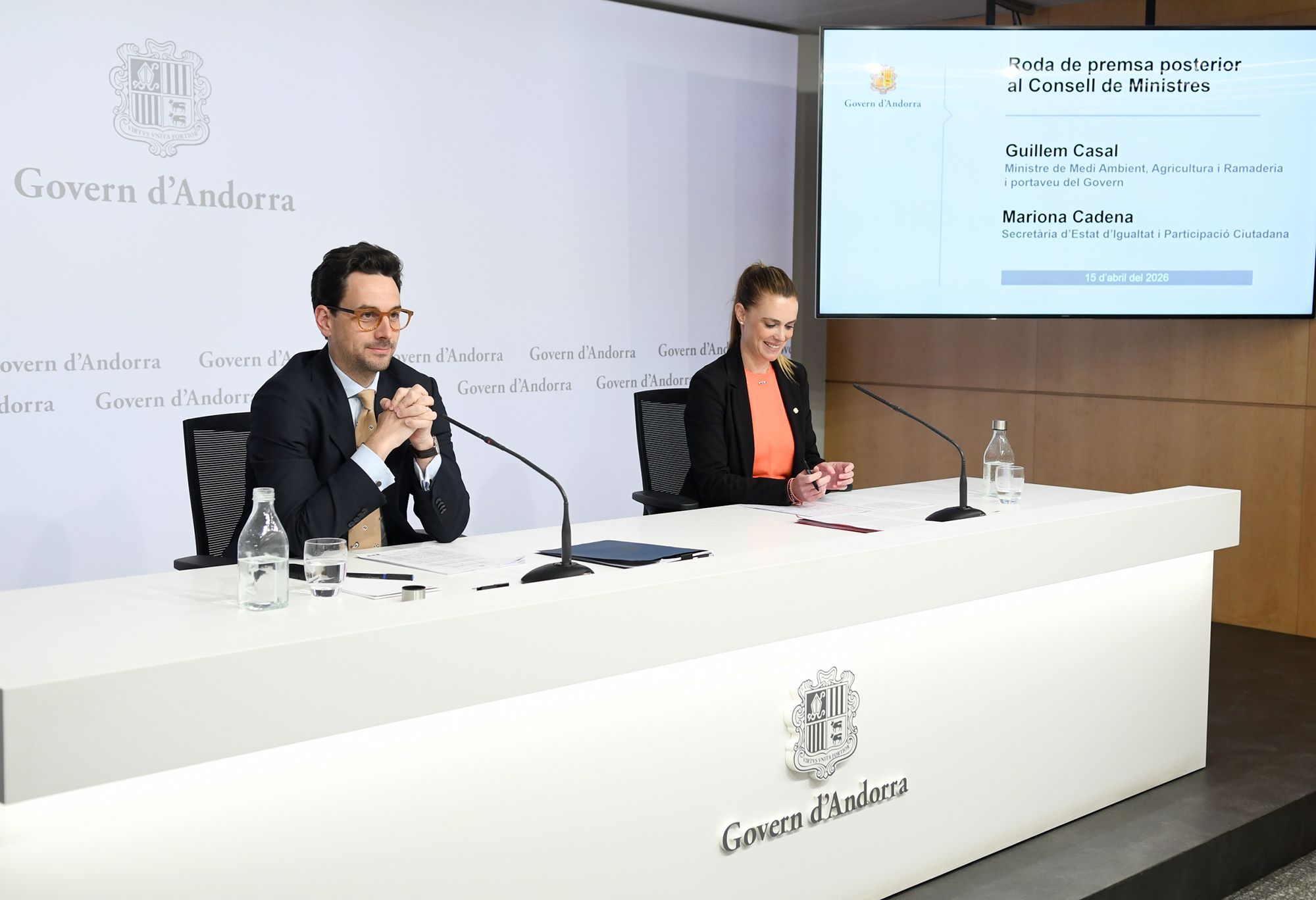 Roda de premsa posterior al Consell de Ministres.