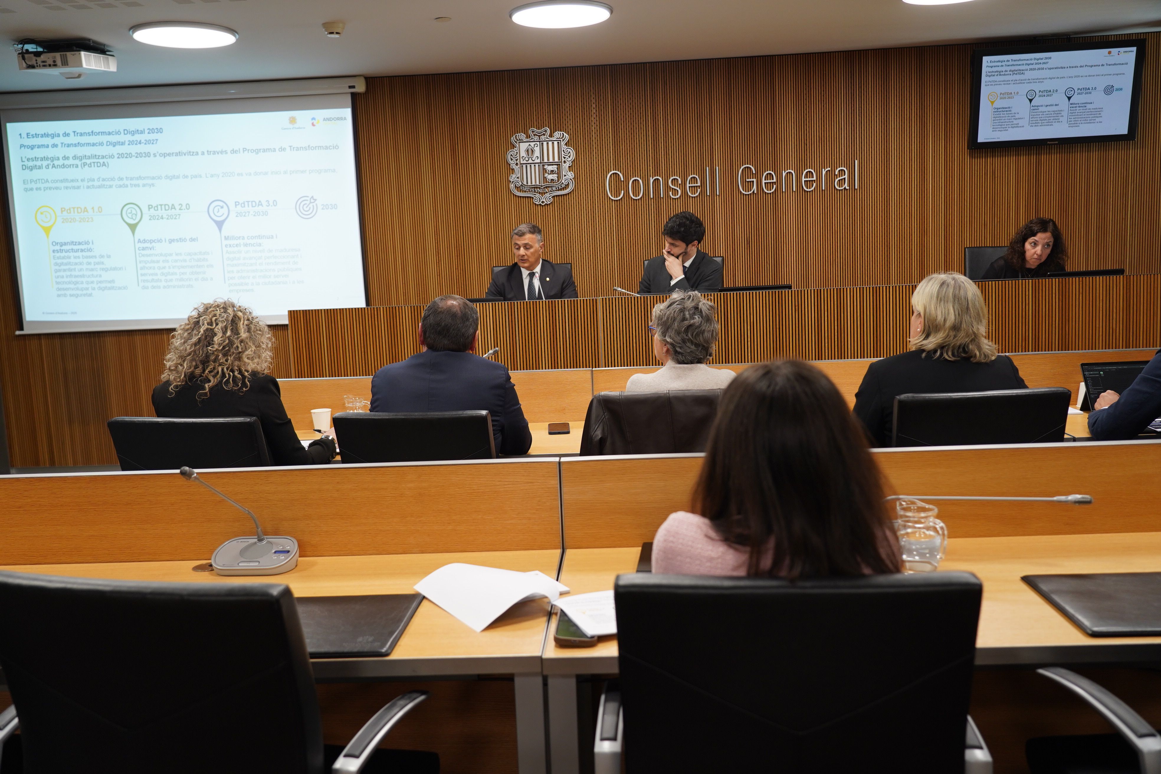 Un moment de la compareixença de Marc Rossell.