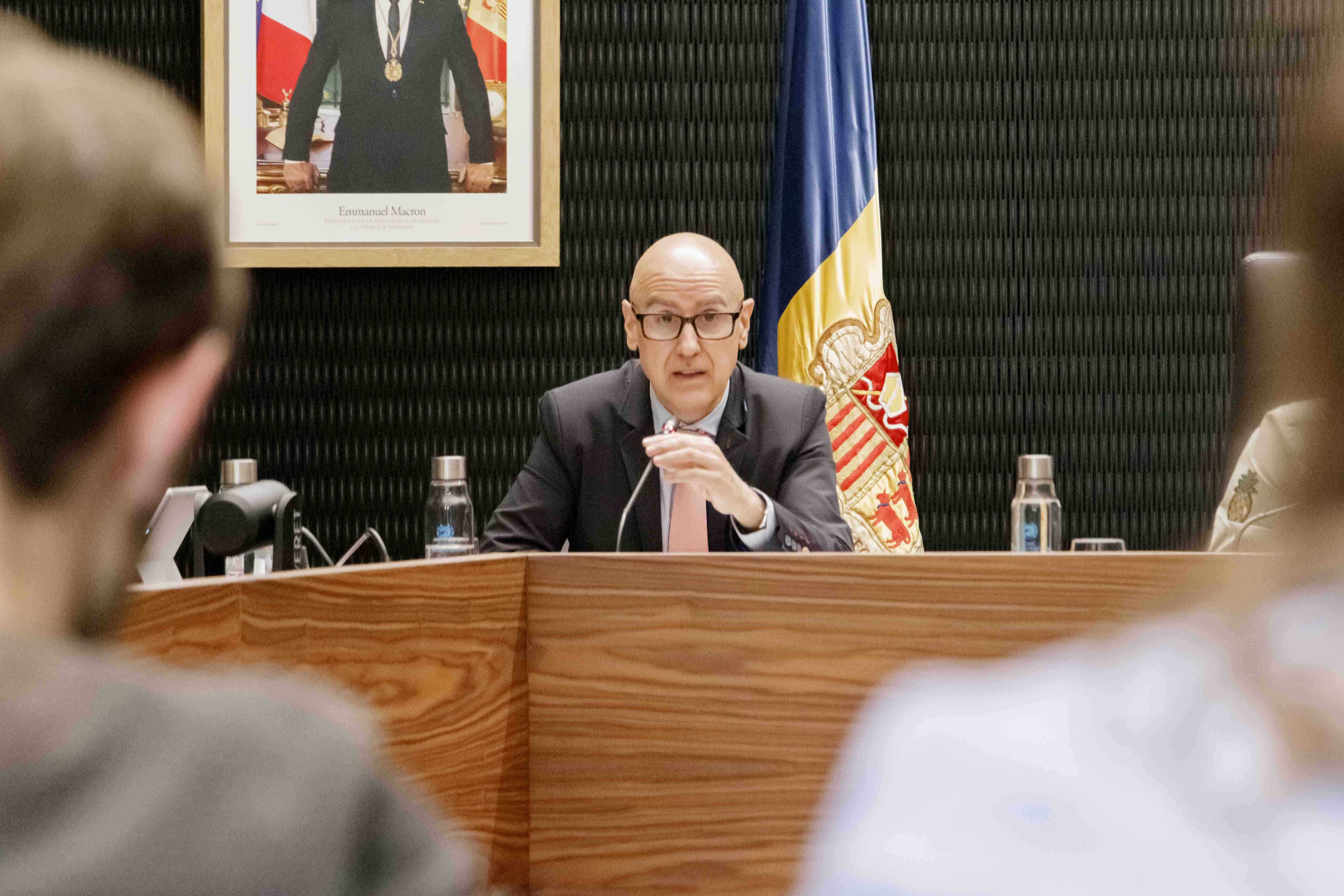 El cònsol menor i alhora conseller de finances, Quim Dolsa, durant la sessió.