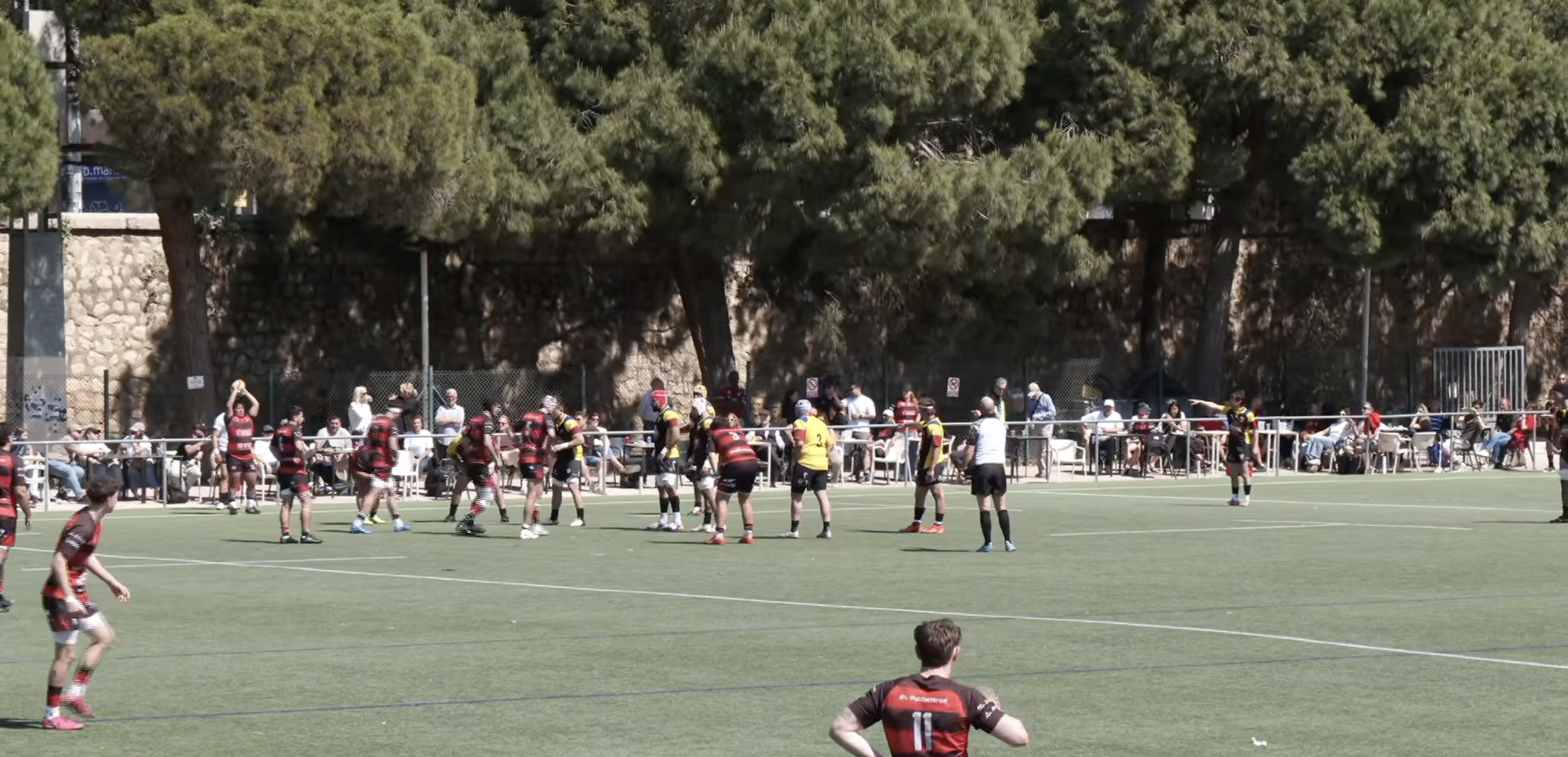 Imatges de la retransmissió del duel entre el CAU Rugby València i el VPC Andorra. 