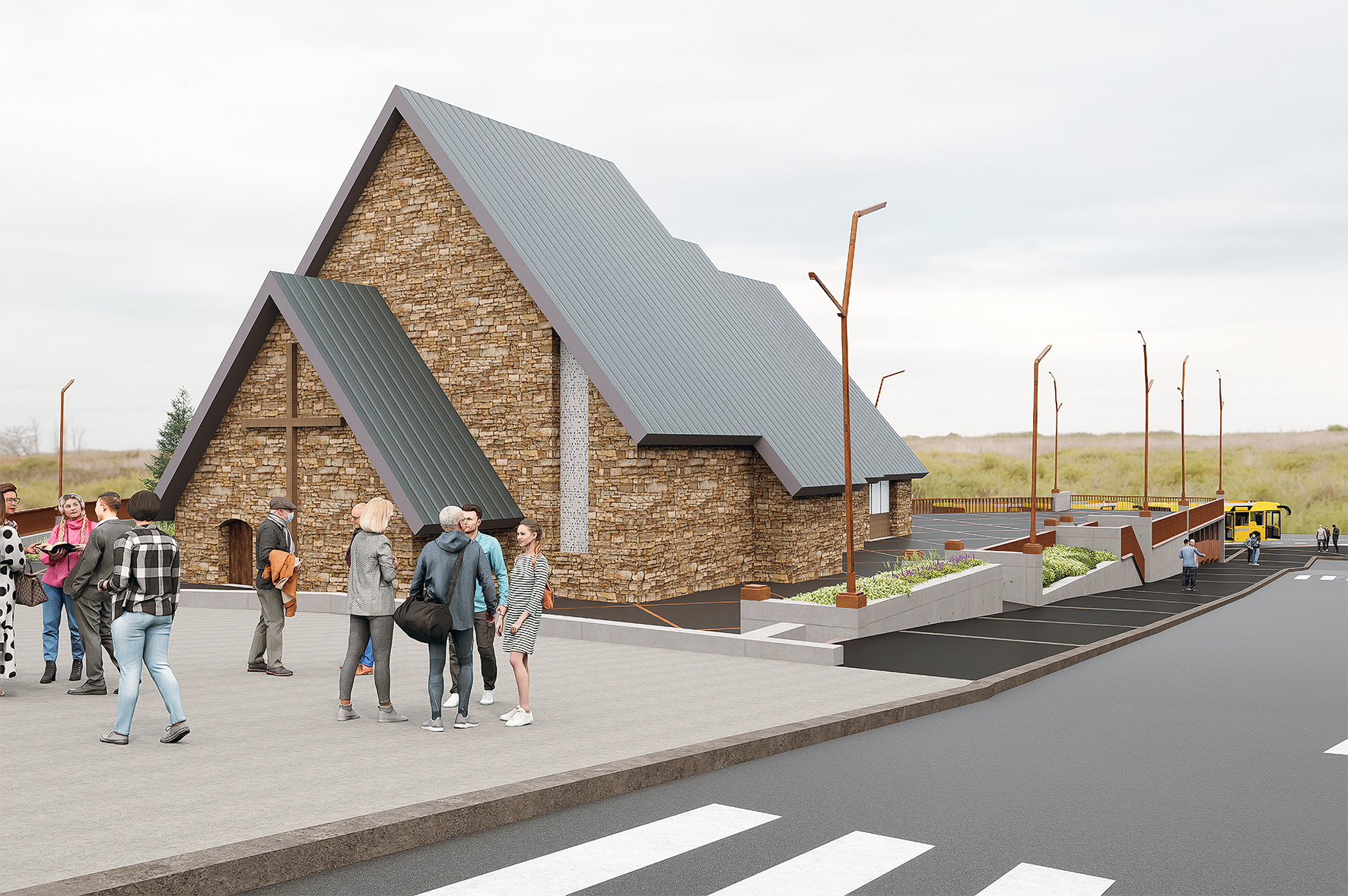 Recreació de com hauria de quedar la nova plaça de l'Església.