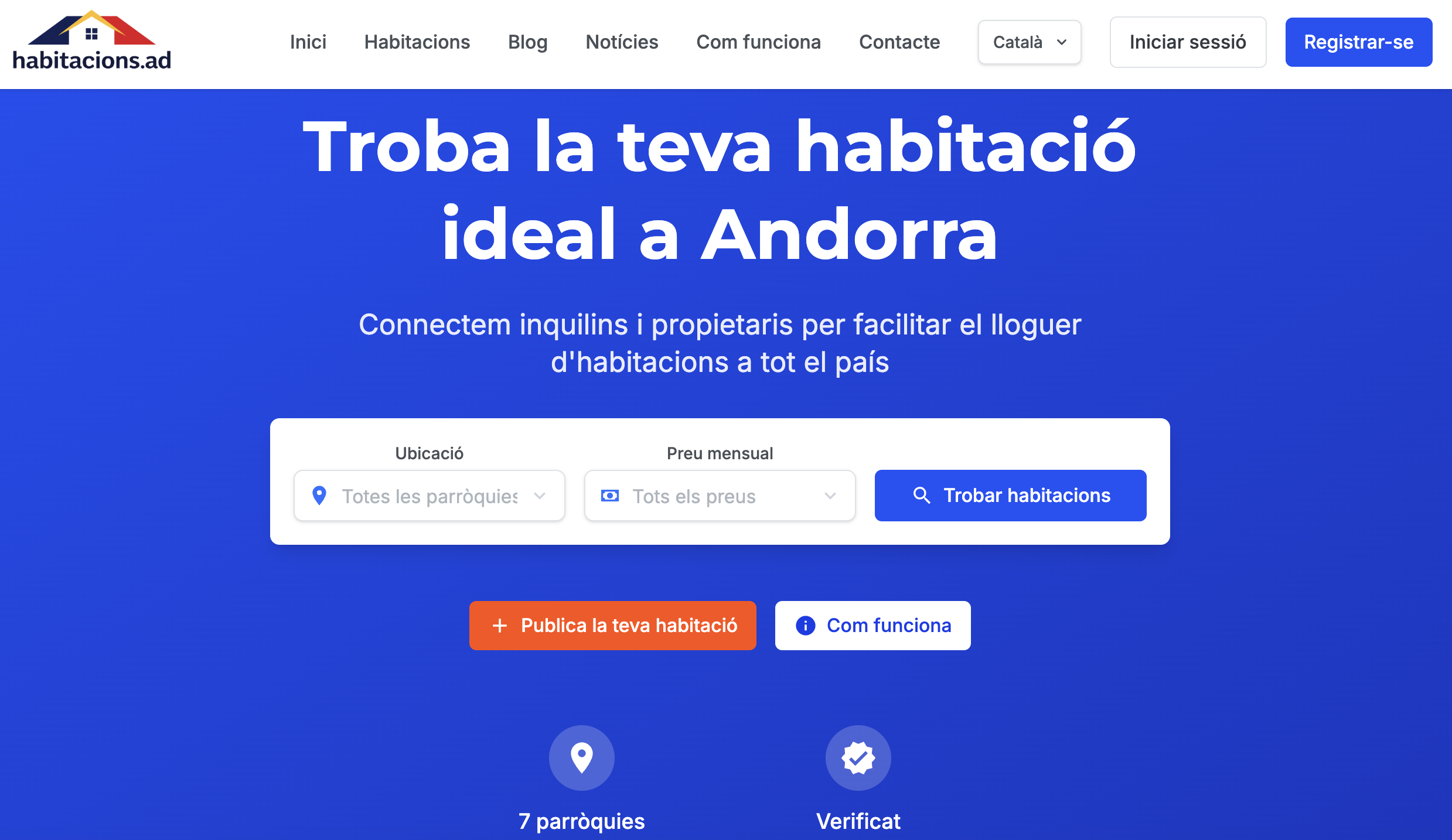 Imatge de la web habitacions.ad.