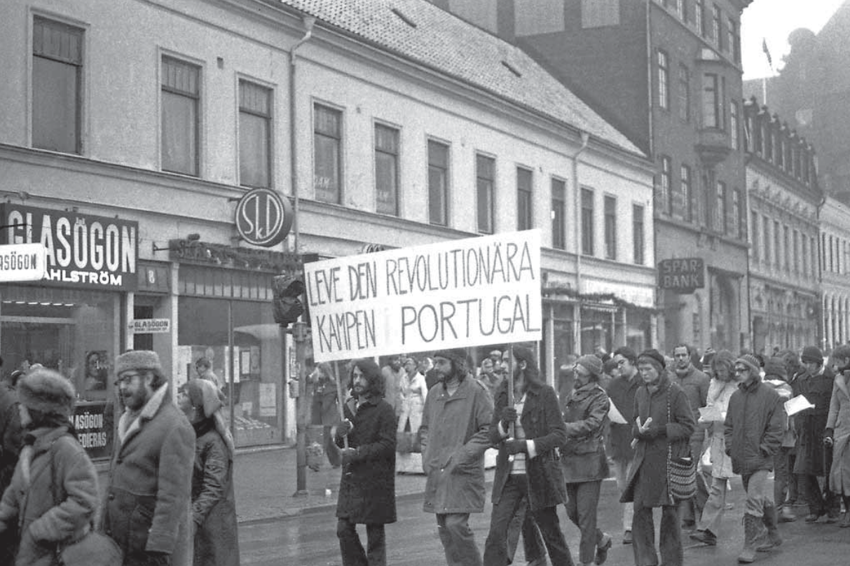 Manifestació a Suècia pel Comitè de Desertors Portuguesos de Malmö-Lund, després de l'assassinat d'Amílcar Cabral el 20 de gener de 1973: “Visca la lluita revolucionària a Portugal”.