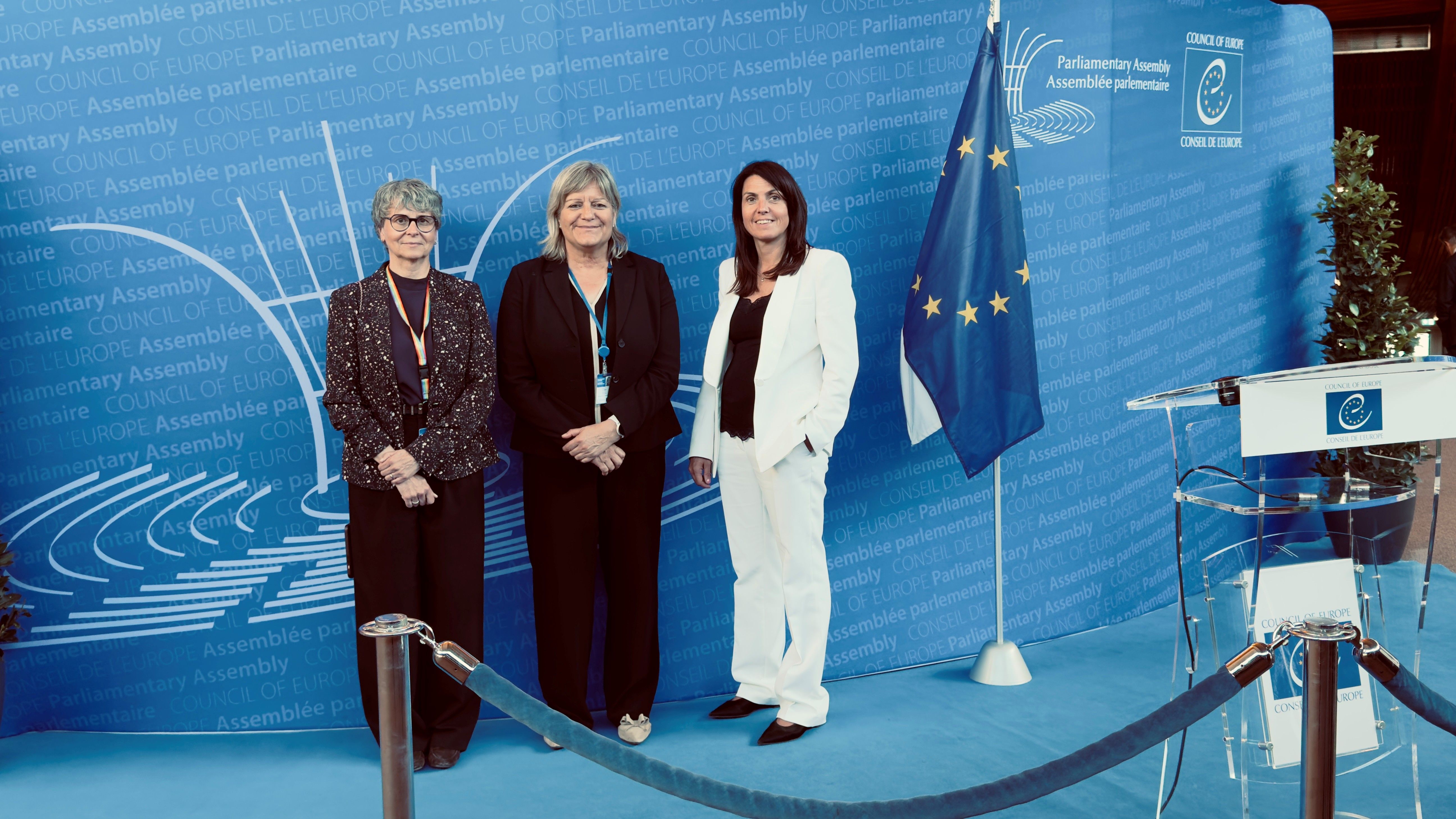 La delegació andorrana, a la sessió primaveral de l'APCE. 