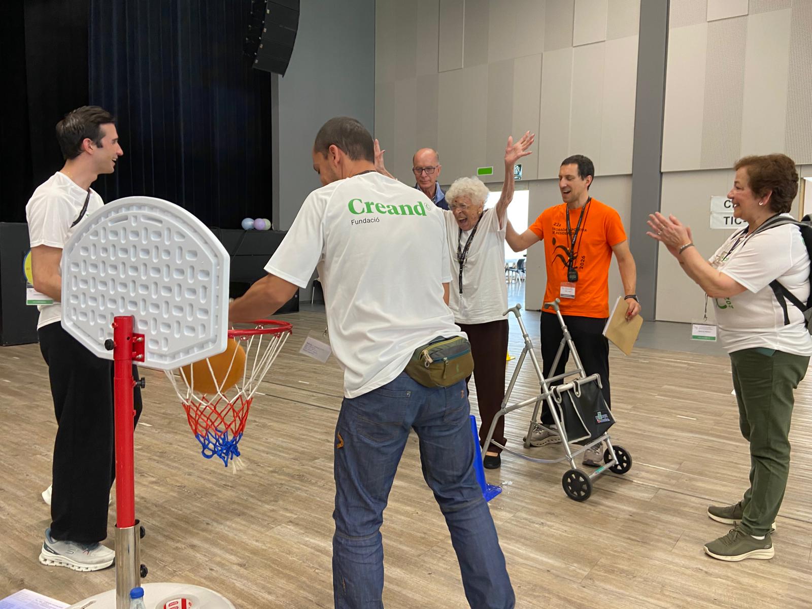 Explosió d'alegria després d'encistellar. 