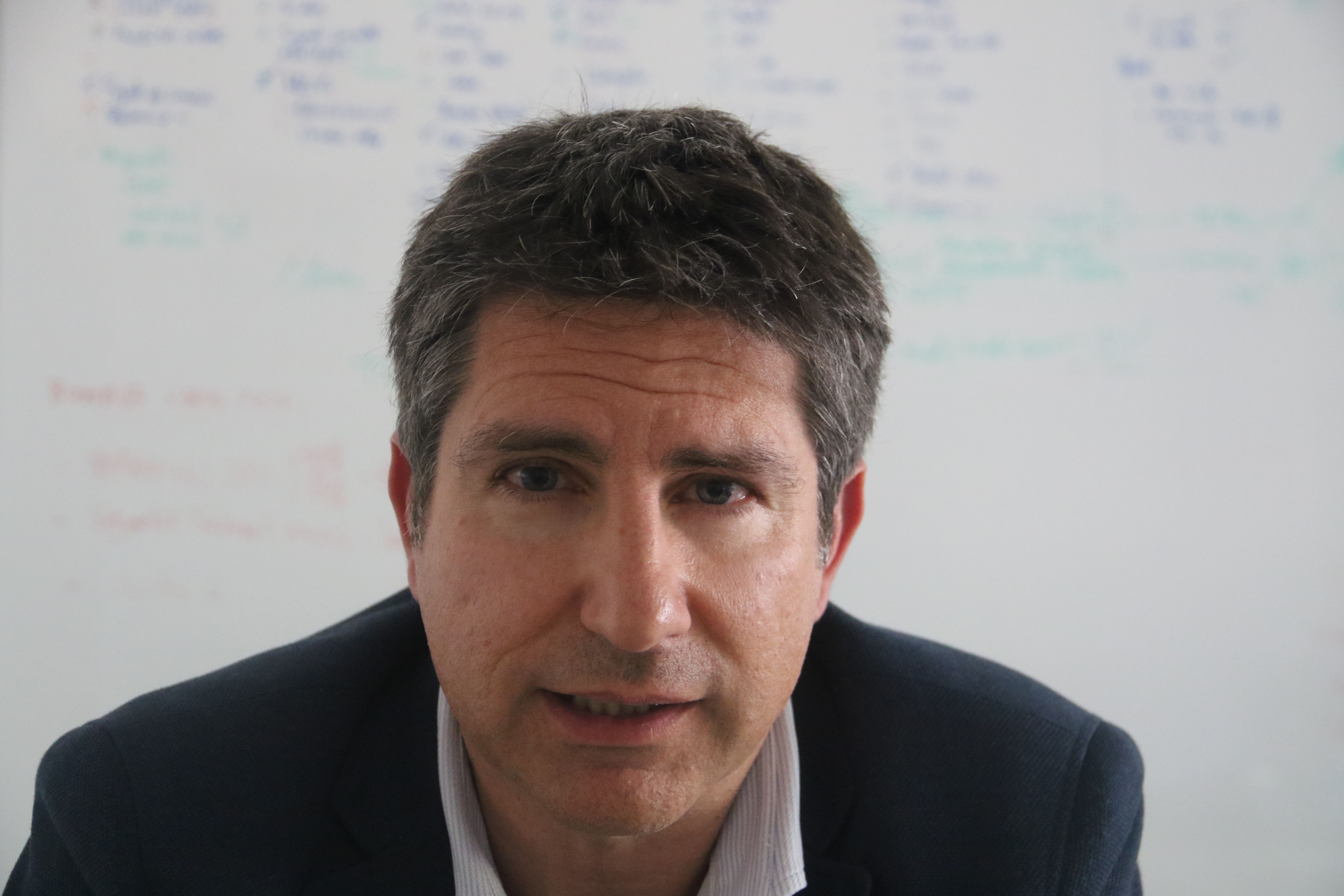 Luis Buendía durant l'entrevista.