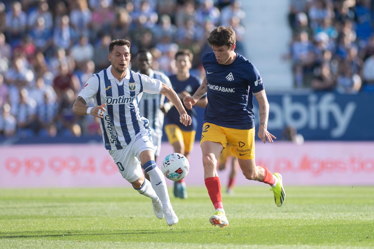 Marc Cardona ha estrenat titularitat amb l'FC Andorra a Butarque.