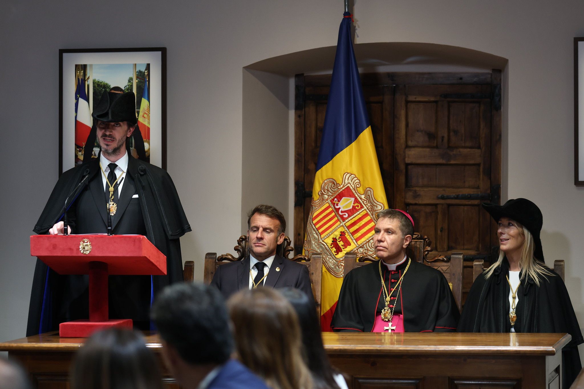 El síndic, Carles Ensenyat, durant la seva intervenció.