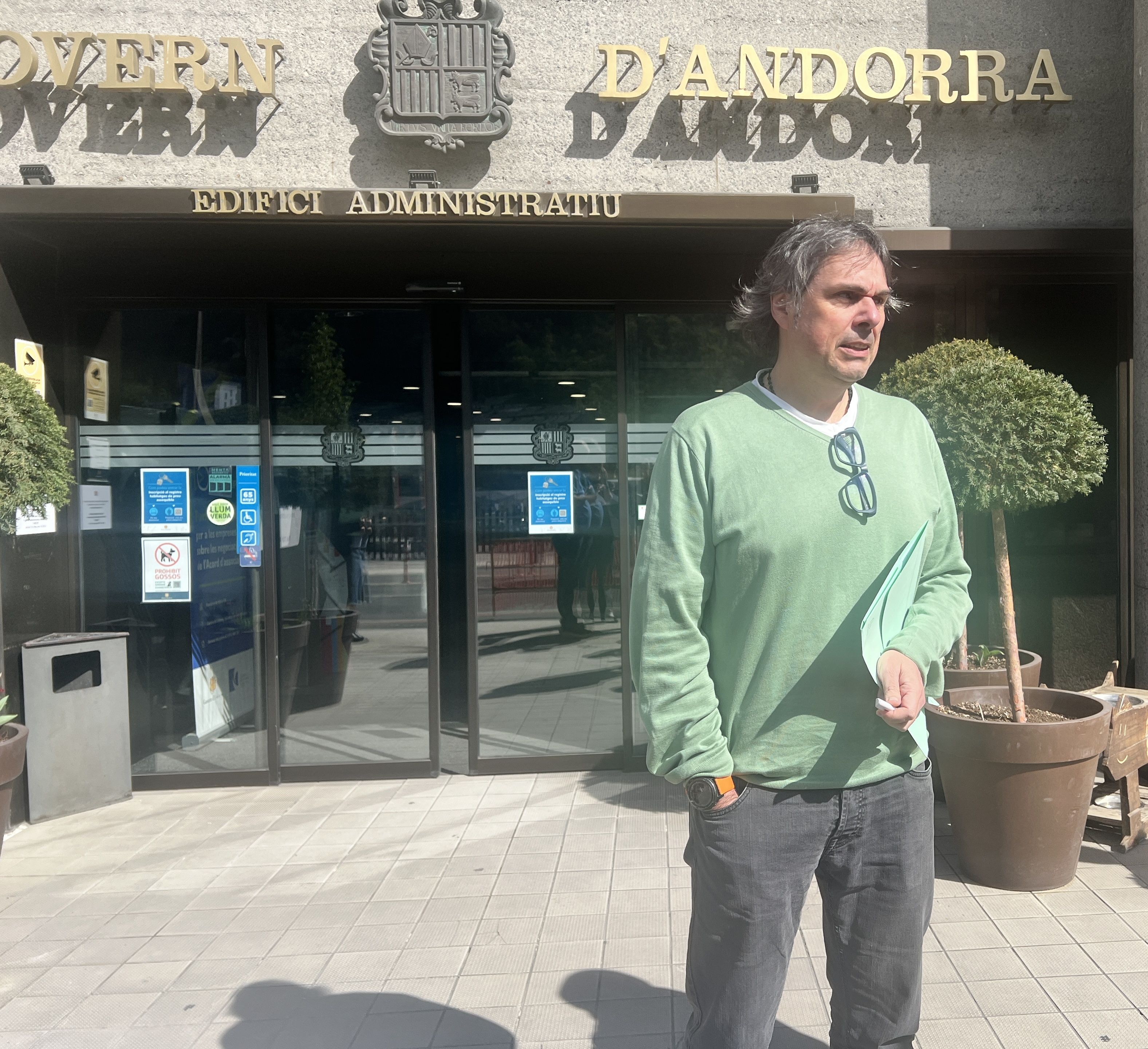 Salustià Chato en una recent compareixença davant els mitjans.