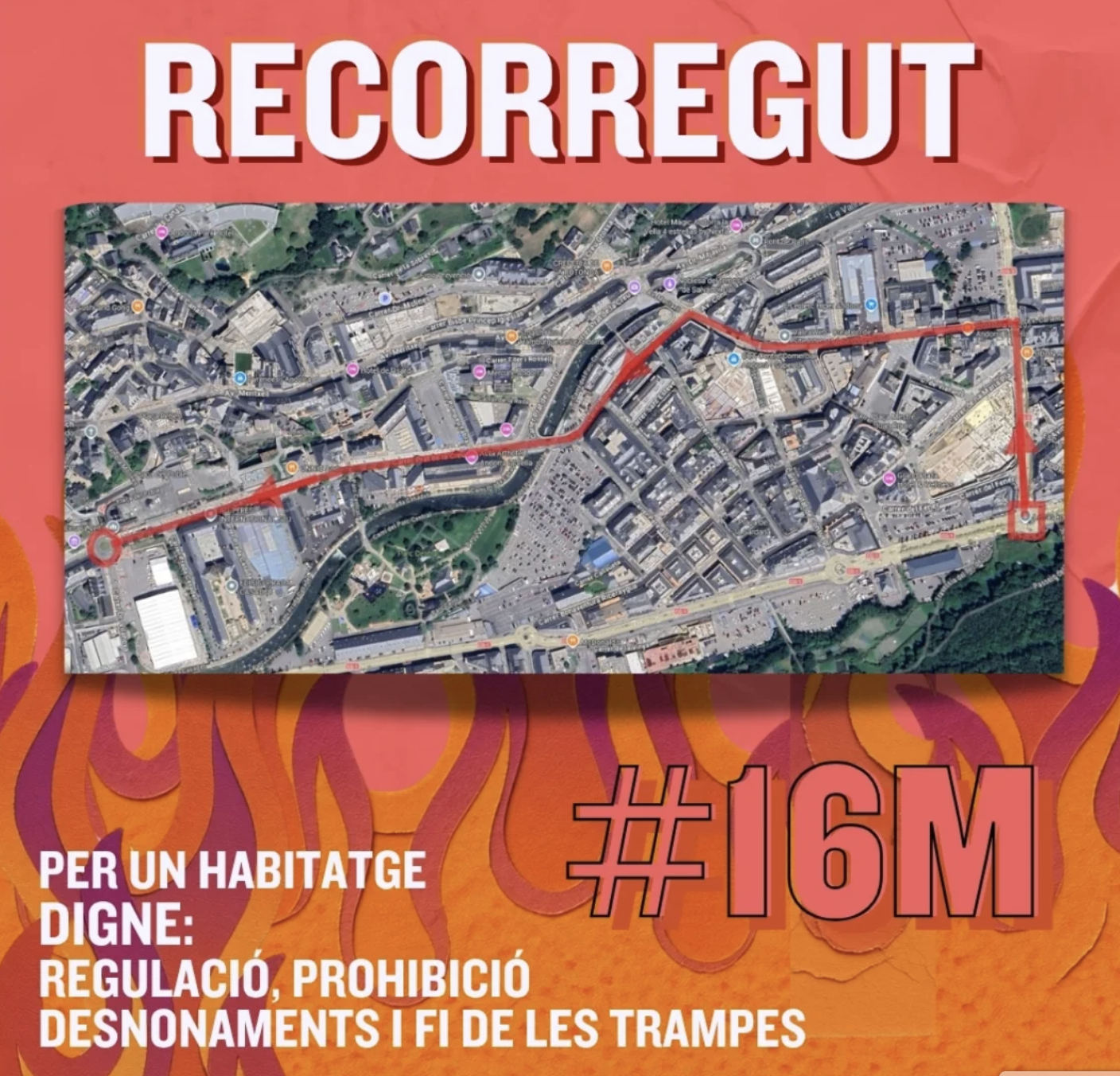 Recorregut de la manifestació.