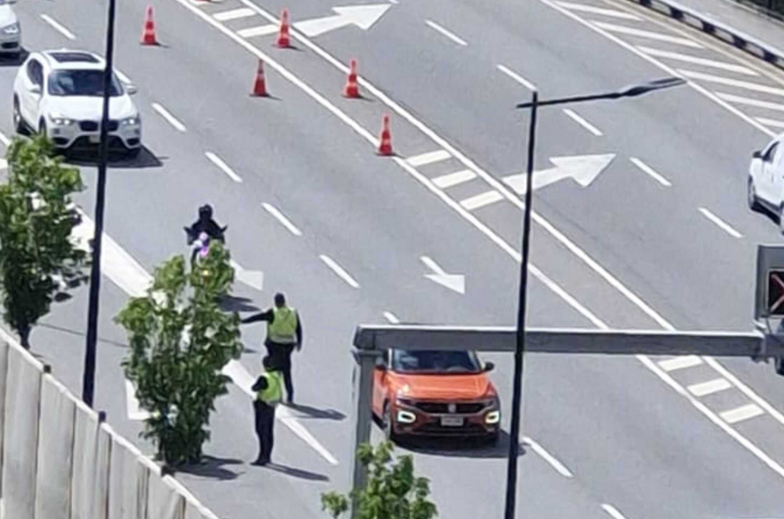 Un control de trànsit policial.