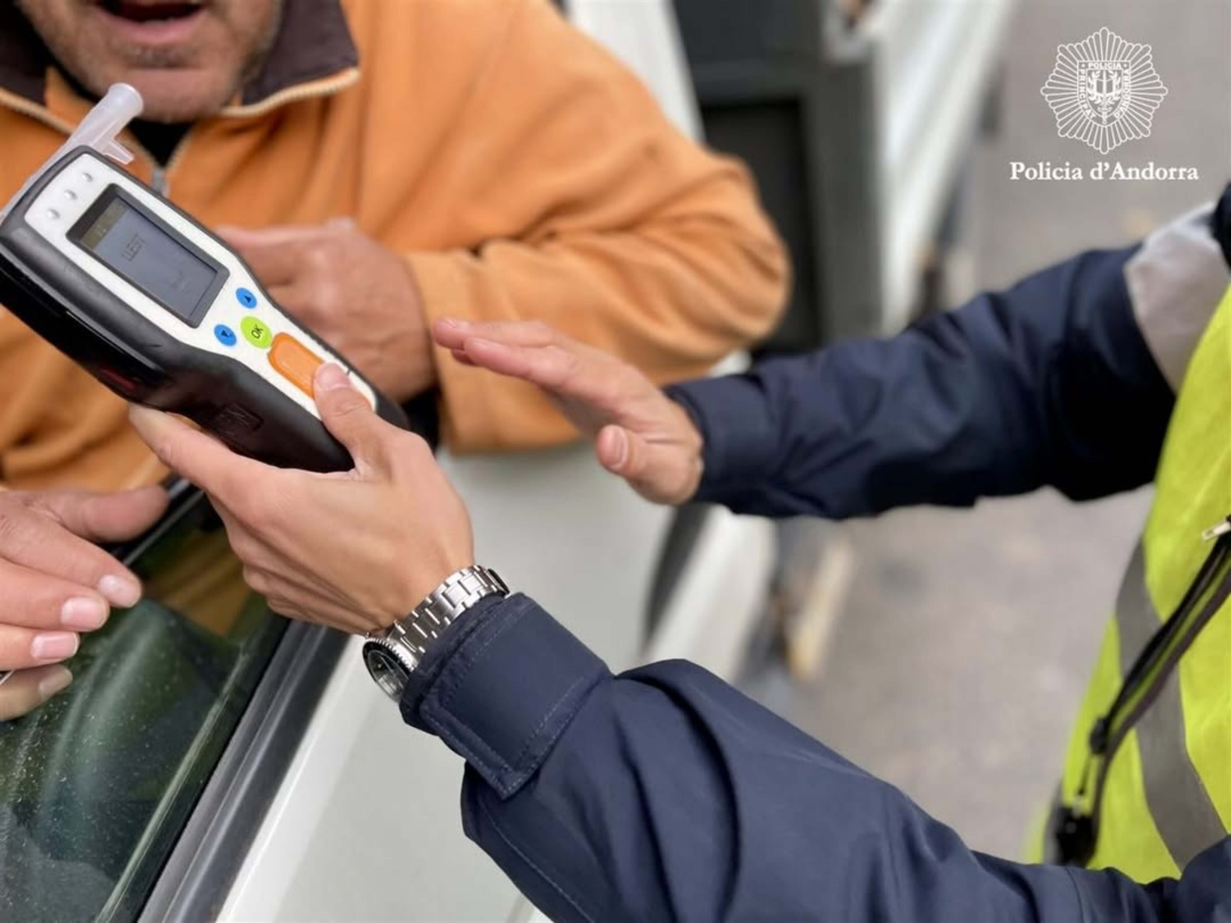 Un control d'alcoholèmia.