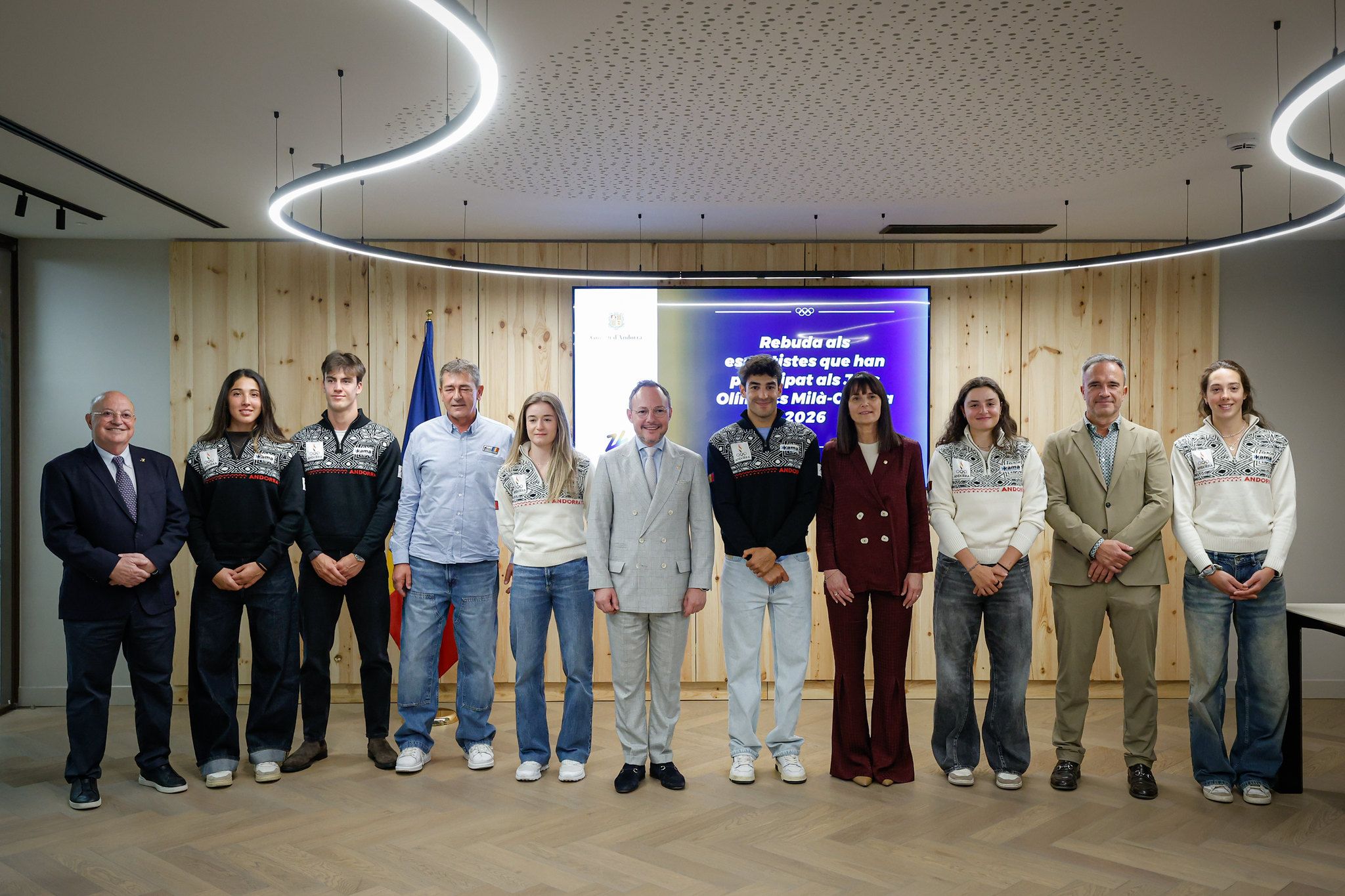 Rebuda dels esportistes olímpics de Milà Cortina.