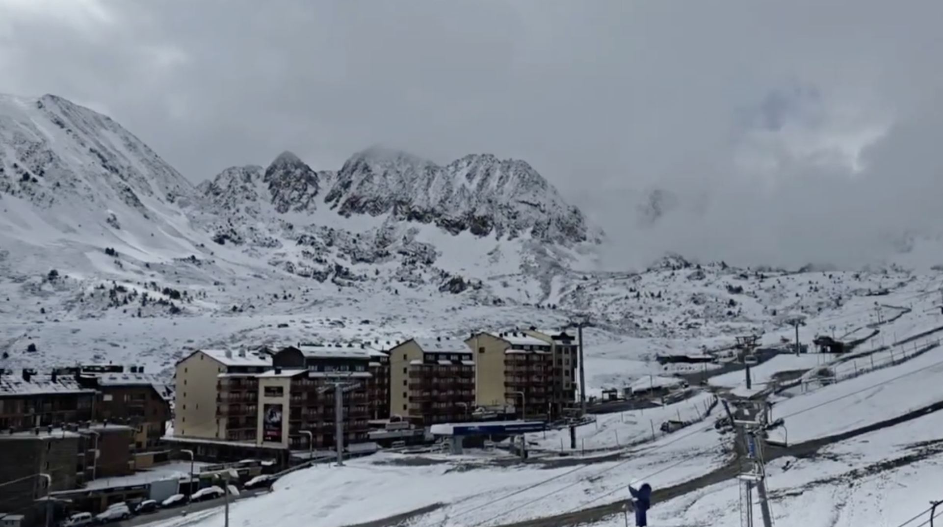 Una vista del Pas de la Casa aquest matí.