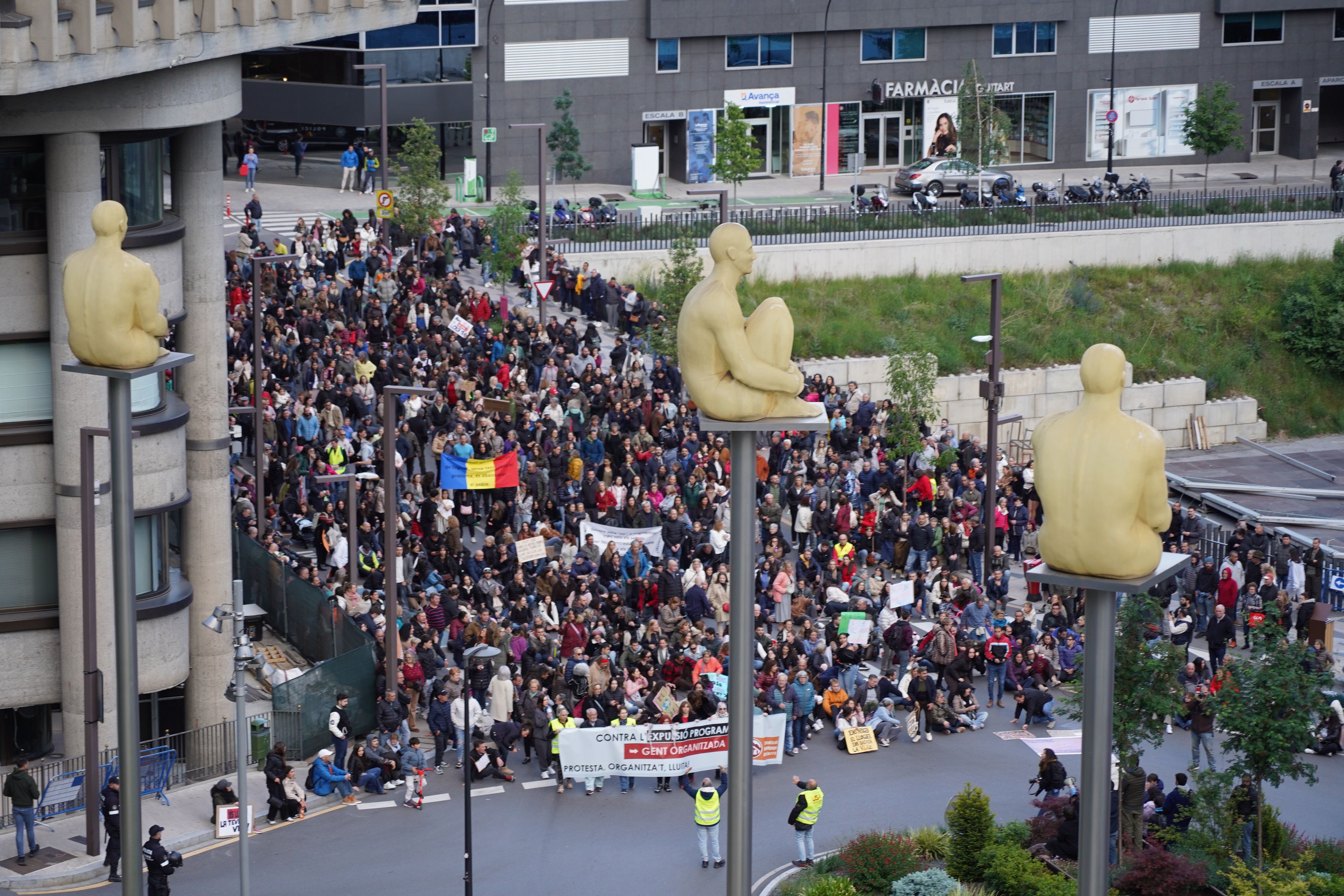 Vista des de dalt de tots els manifestants.