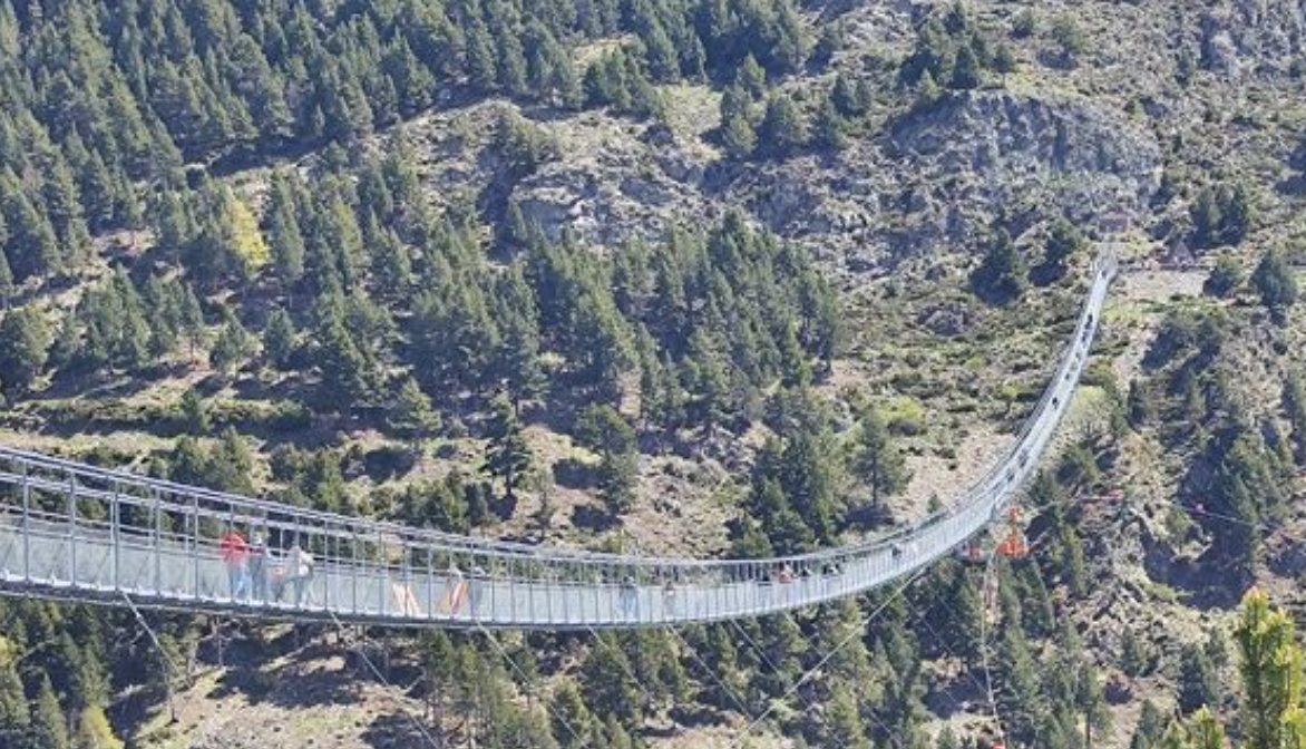 El Pont Tibetà de Canillo, aquest diumenge.