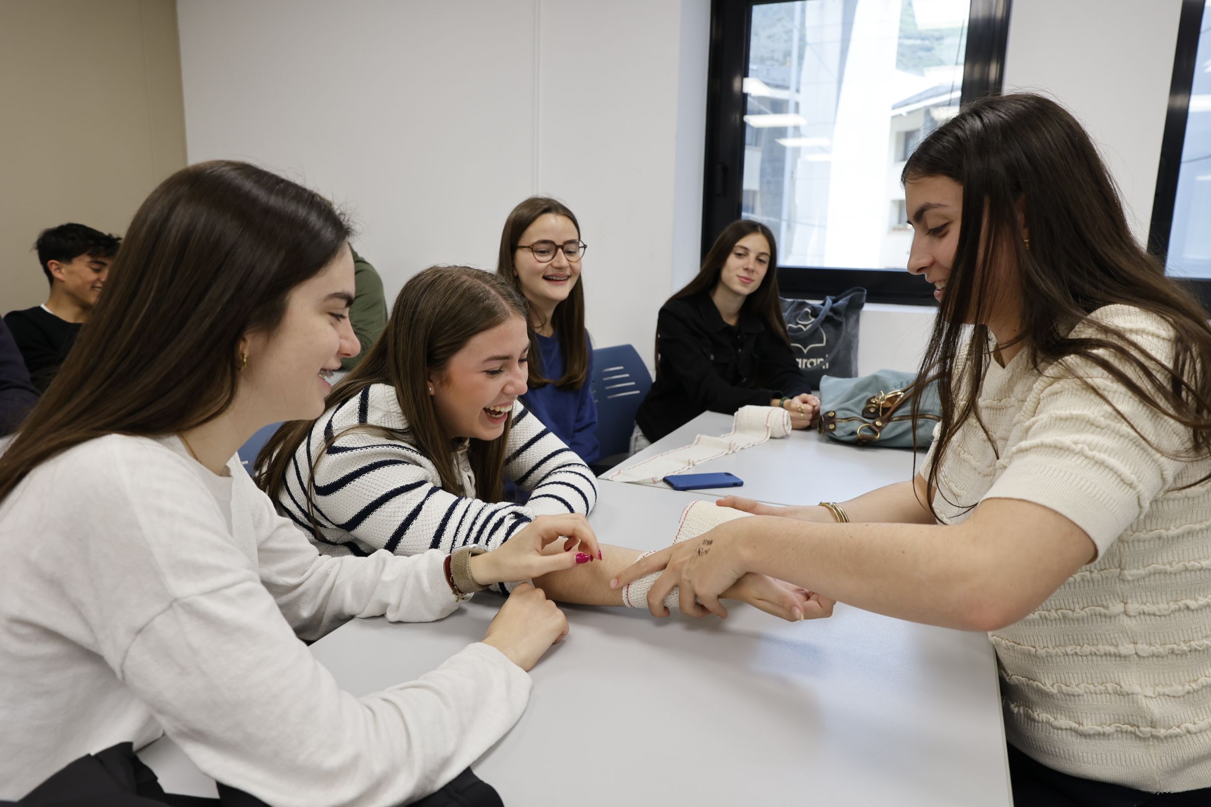Uns 200 alumnes de primer de batxillerat han visitat la Universitat d’Andorra en el marc de la 20a edició de la “Diada universitària”.
