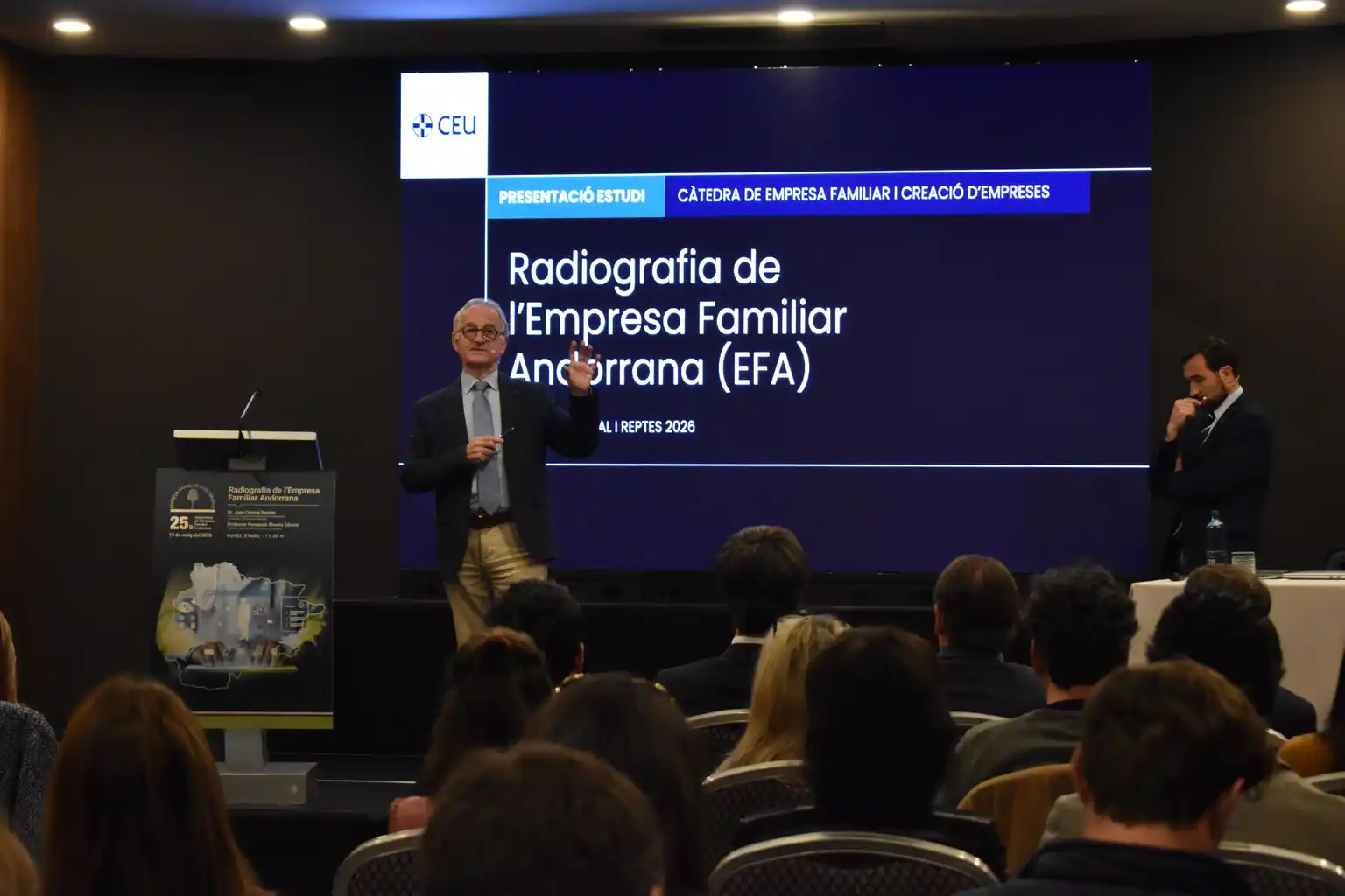 Un moment de la presentació de l'estudi sobre les empreses familiars.