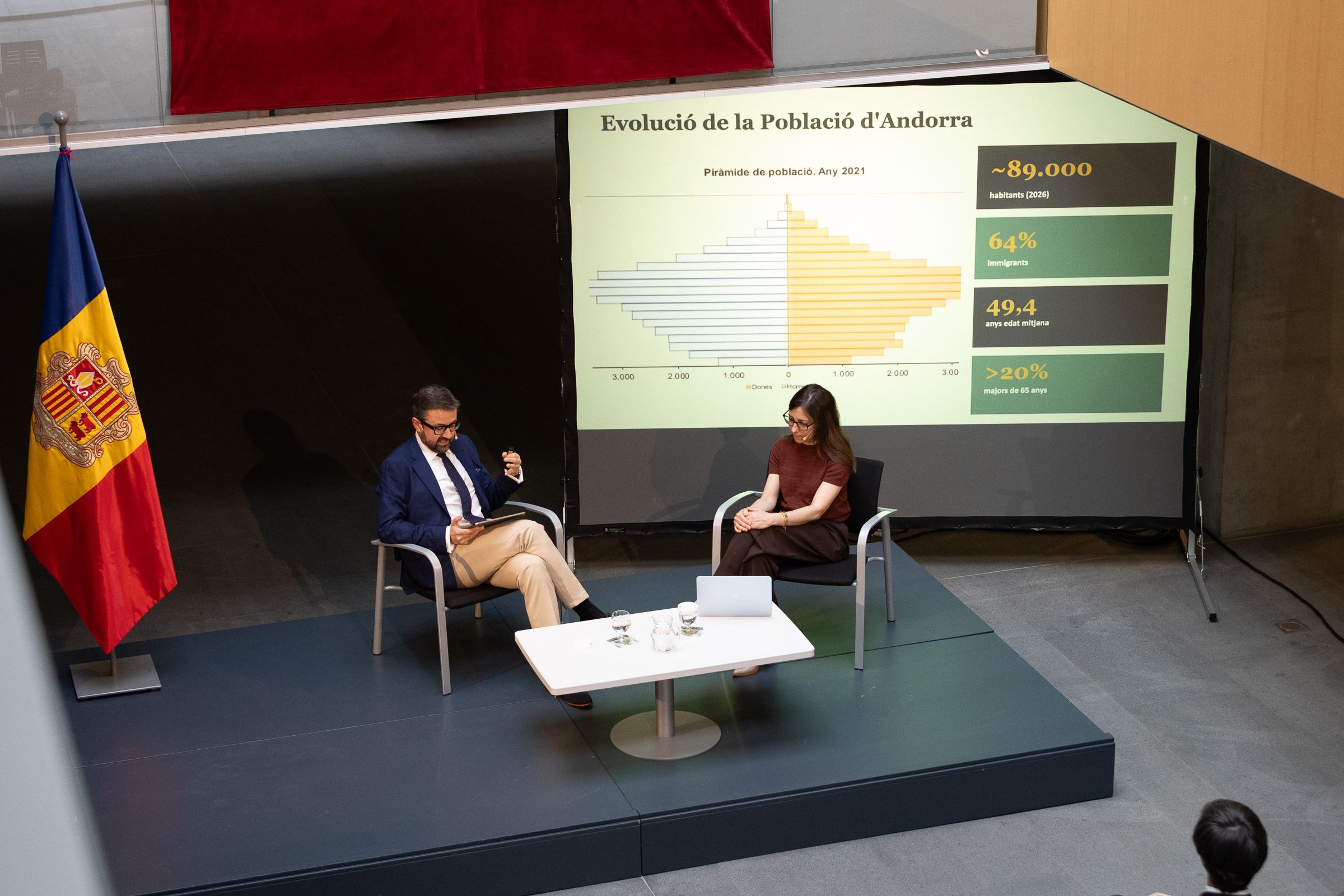 Taula rodona 'La medicina familiar i comunitària,¡: creació, integració i reptes futurs' a càrrec dels doctors Albert Dorca i Roser Bellmunt.
