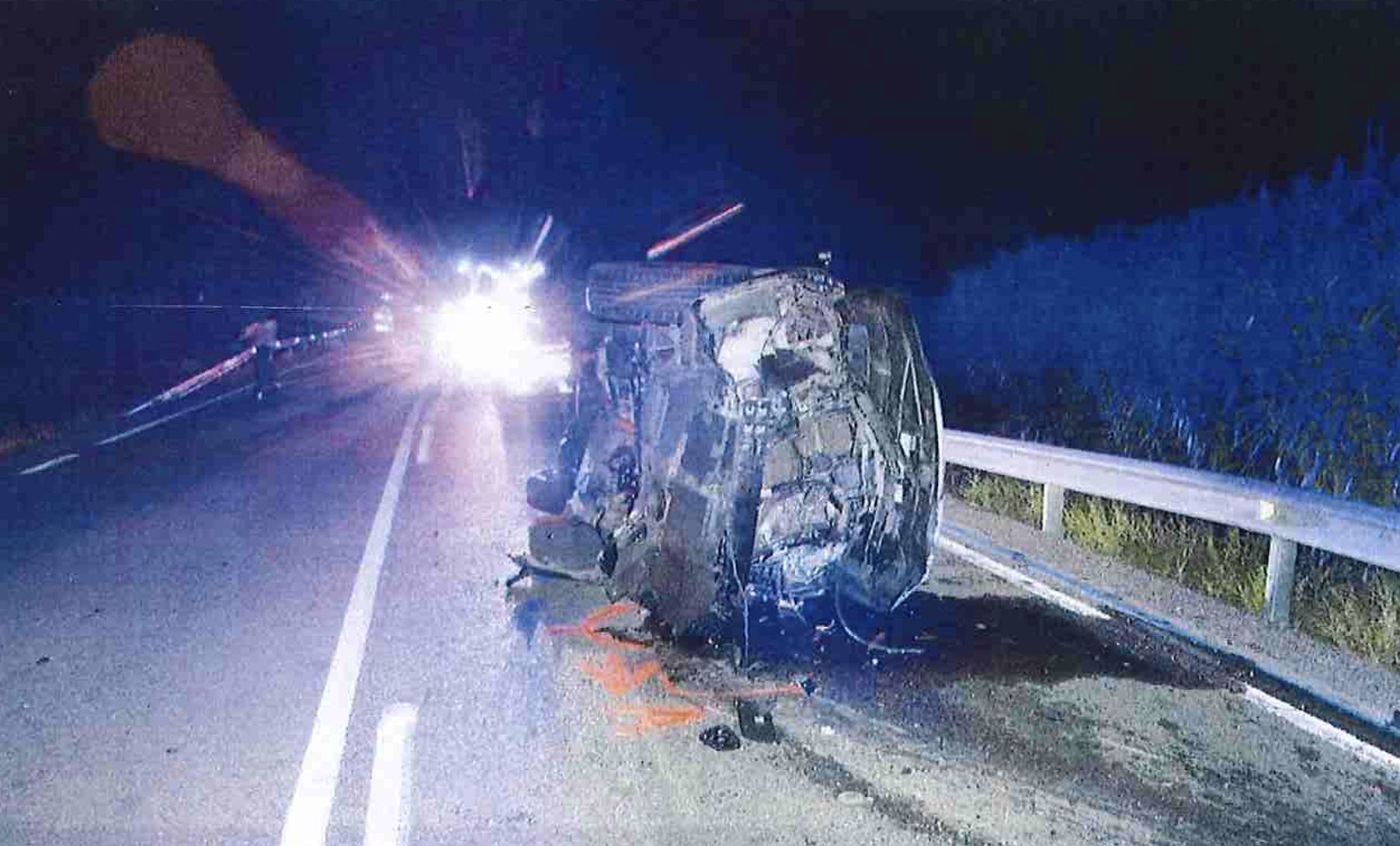 Estat en què va quedar el Lexus en què viatjava el copilot que no hi ha manera de trobar. Estat en què va quedar el Lexus en què viatjava el copilot que no hi ha manera de trobar.