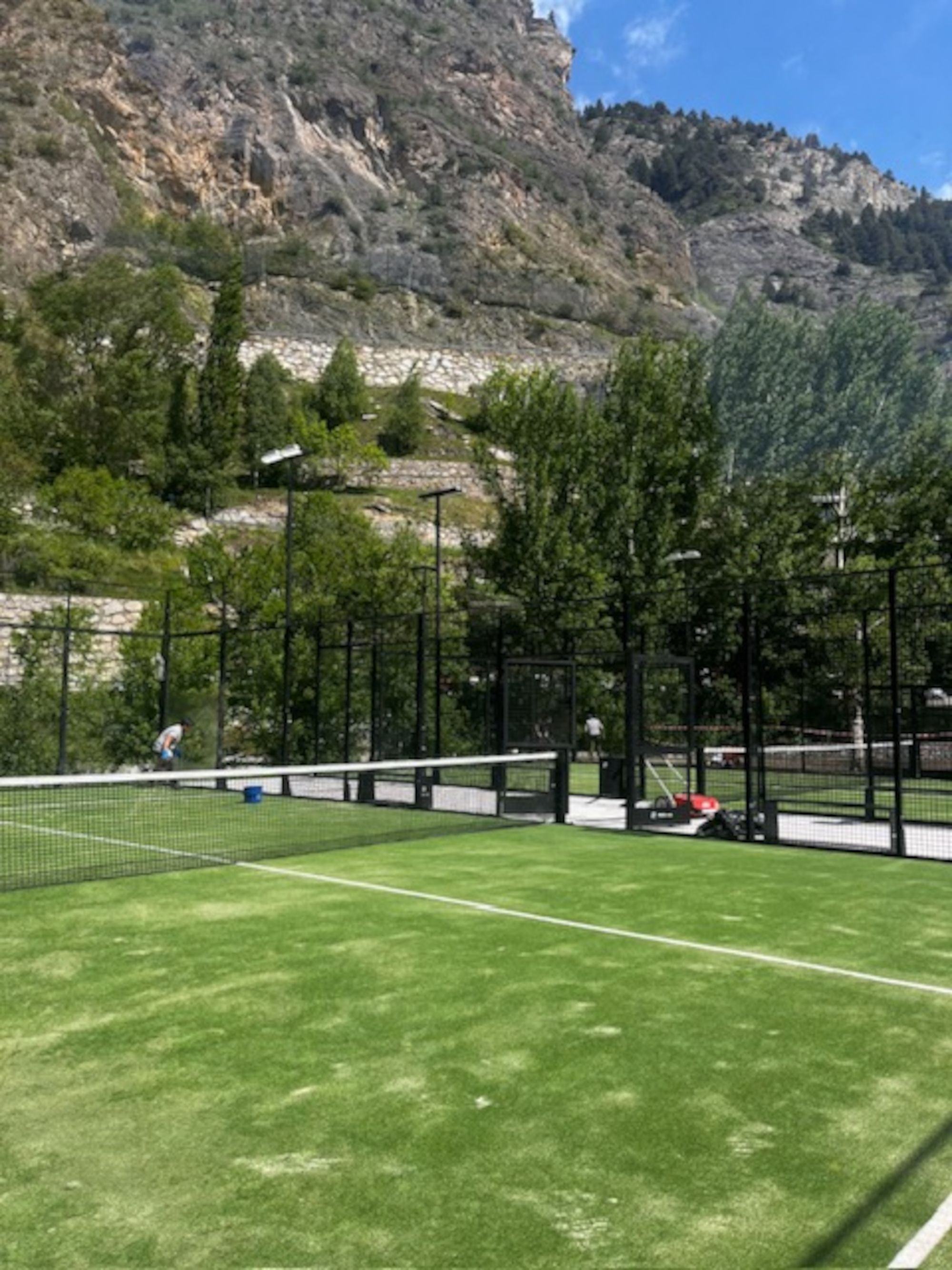 Les noves pistes de pàdel de Canillo, a punt per estrenar.