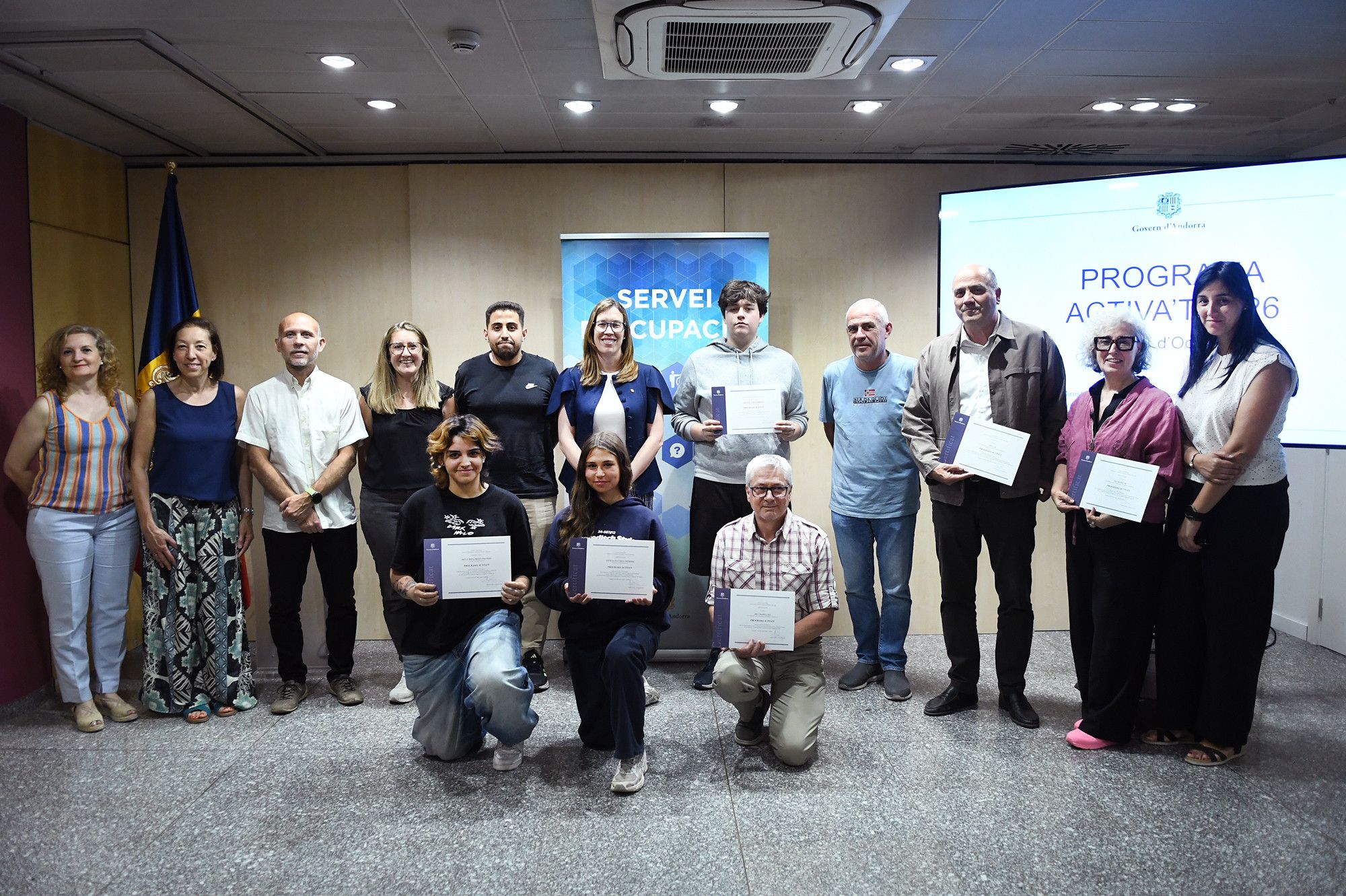 Govern referma el compromís amb l’ocupació juvenil amb el lliurament dels certificats del programa Activa’t.