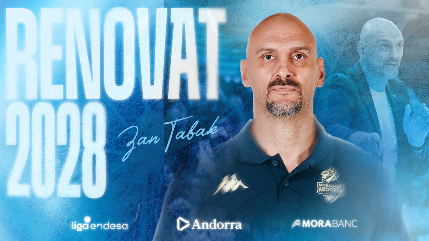 Zan Tabak continuarà dues temporades més a la banqueta del MoraBanc Andorra. Zan Tabak continuarà dues temporades més a la banqueta del MoraBanc Andorra.