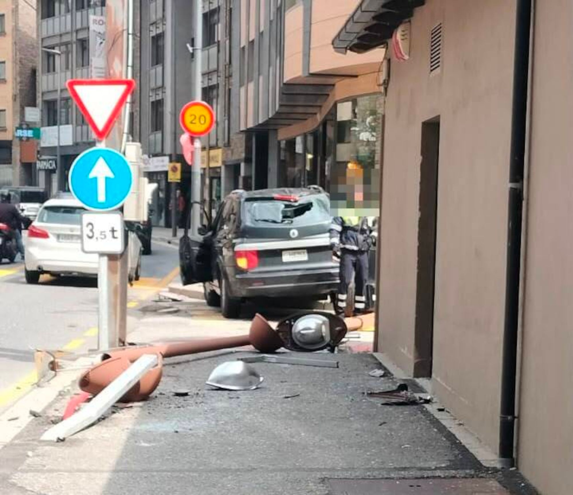 El vehicle en qüestió, després d'accidentar-se. El vehicle en qüestió, després d'accidentar-se.