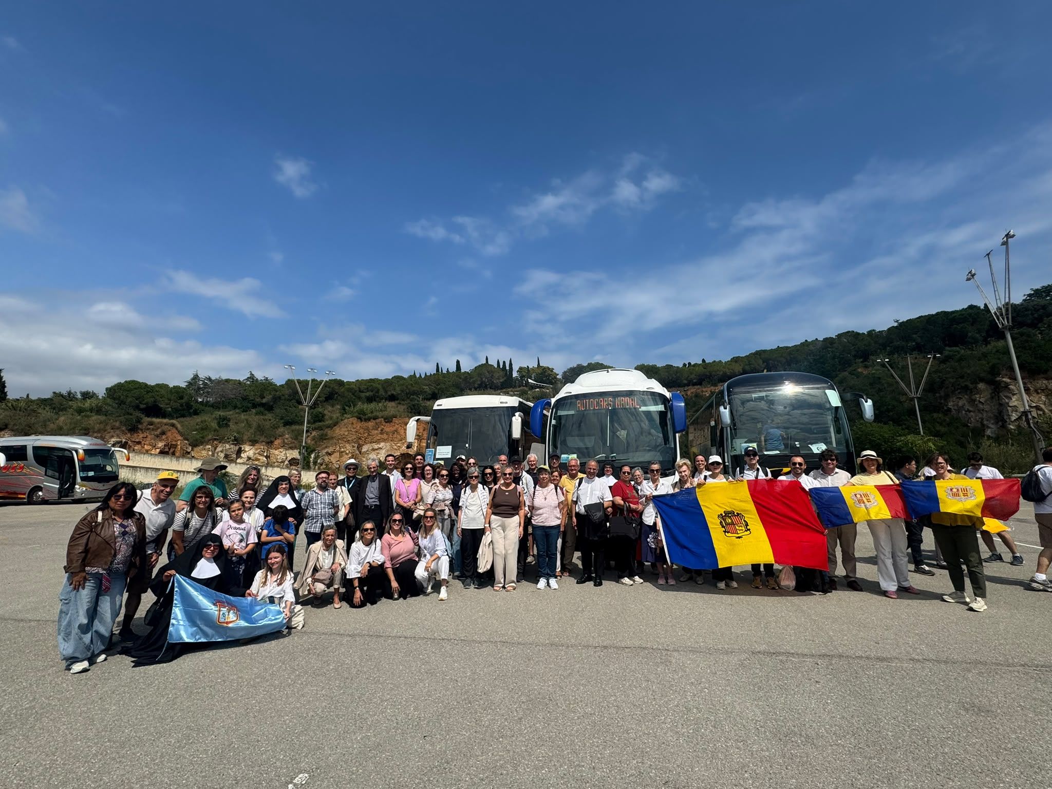 La delegació andorrana a la visita del Papa.
