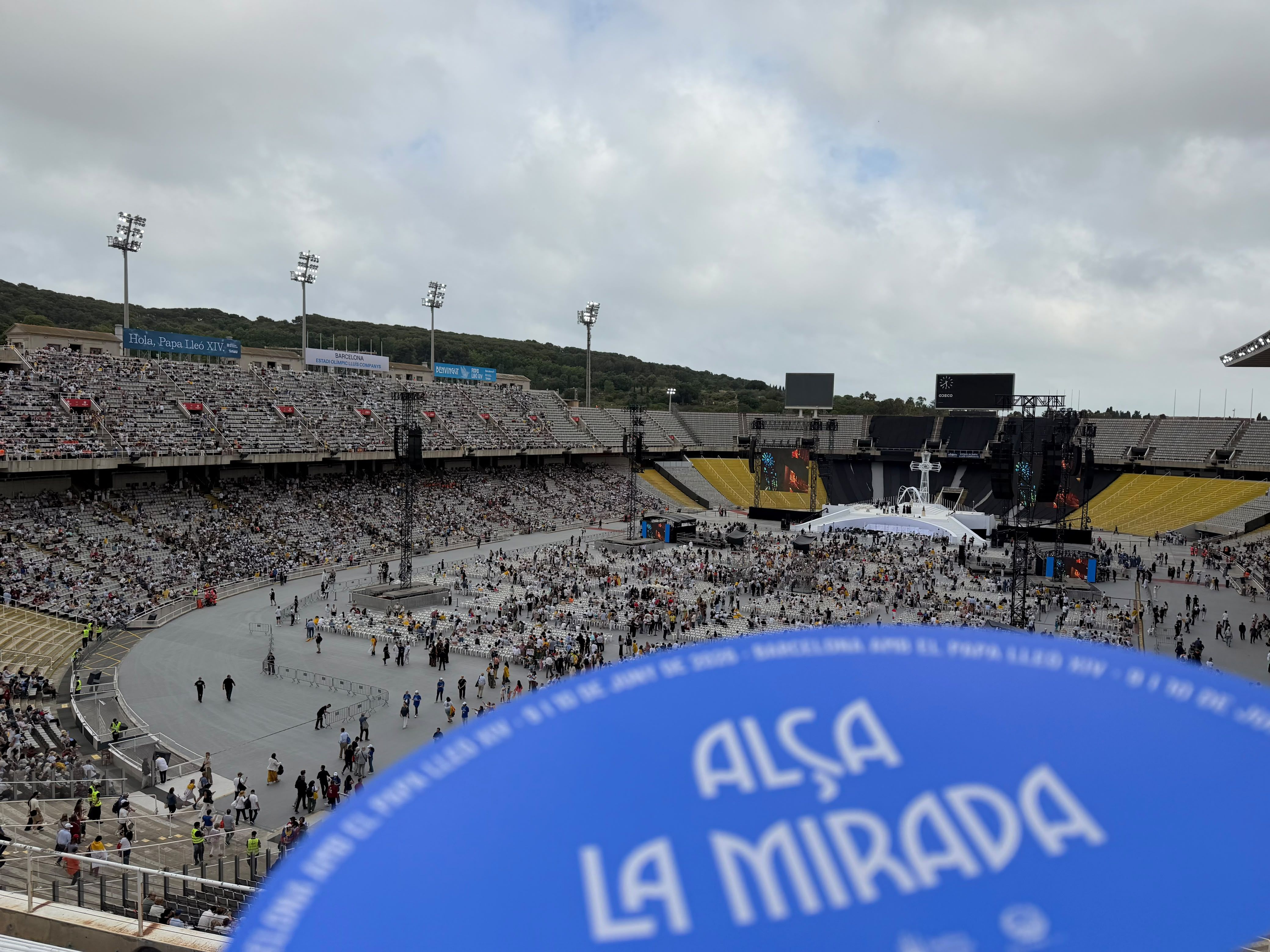 L'Estadi Olímpic espera l'arribada del Papa.