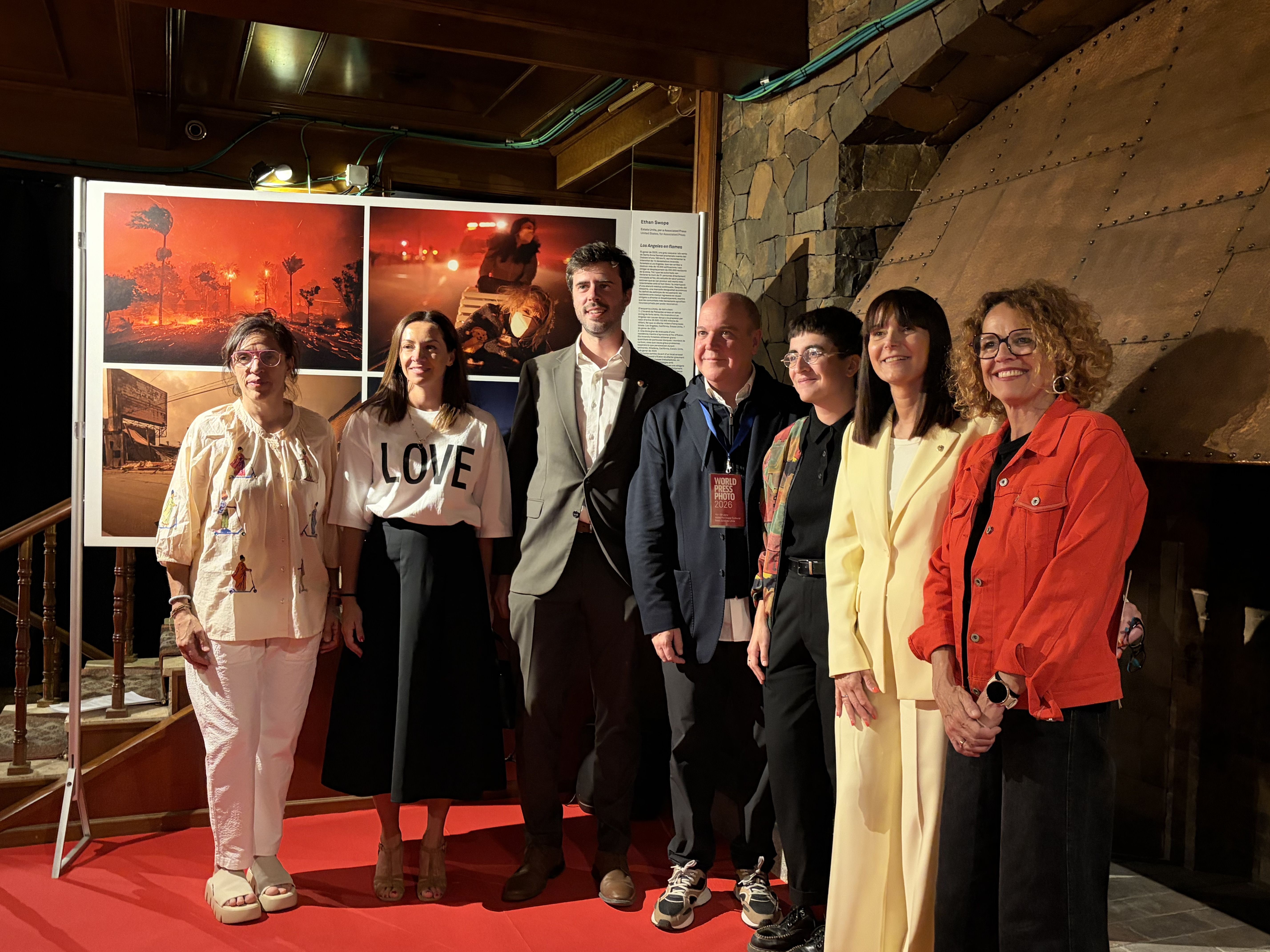 Representants dels principals impulsors de l'exposició. Representants dels principals impulsors de l'exposició.