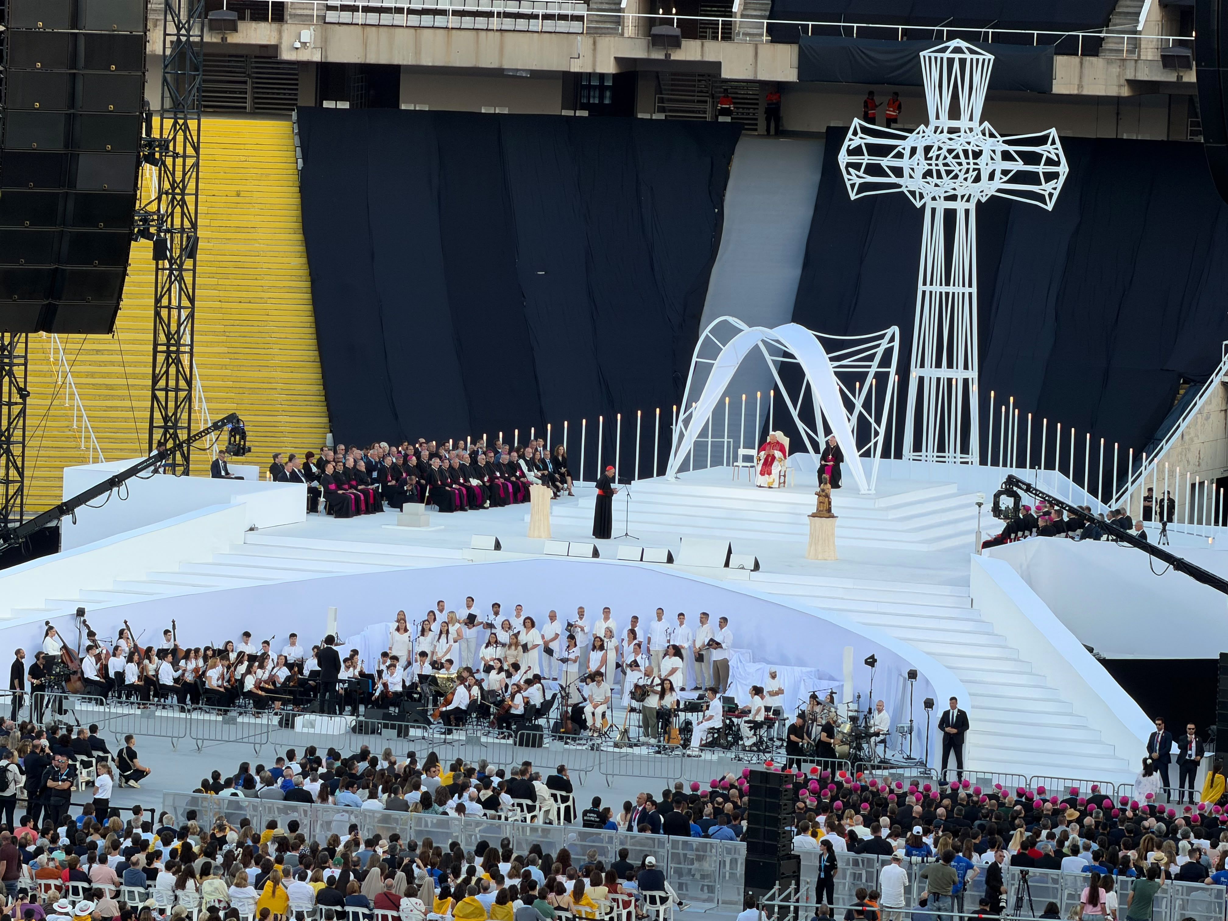El Papa a l'Estadi Olímpic.