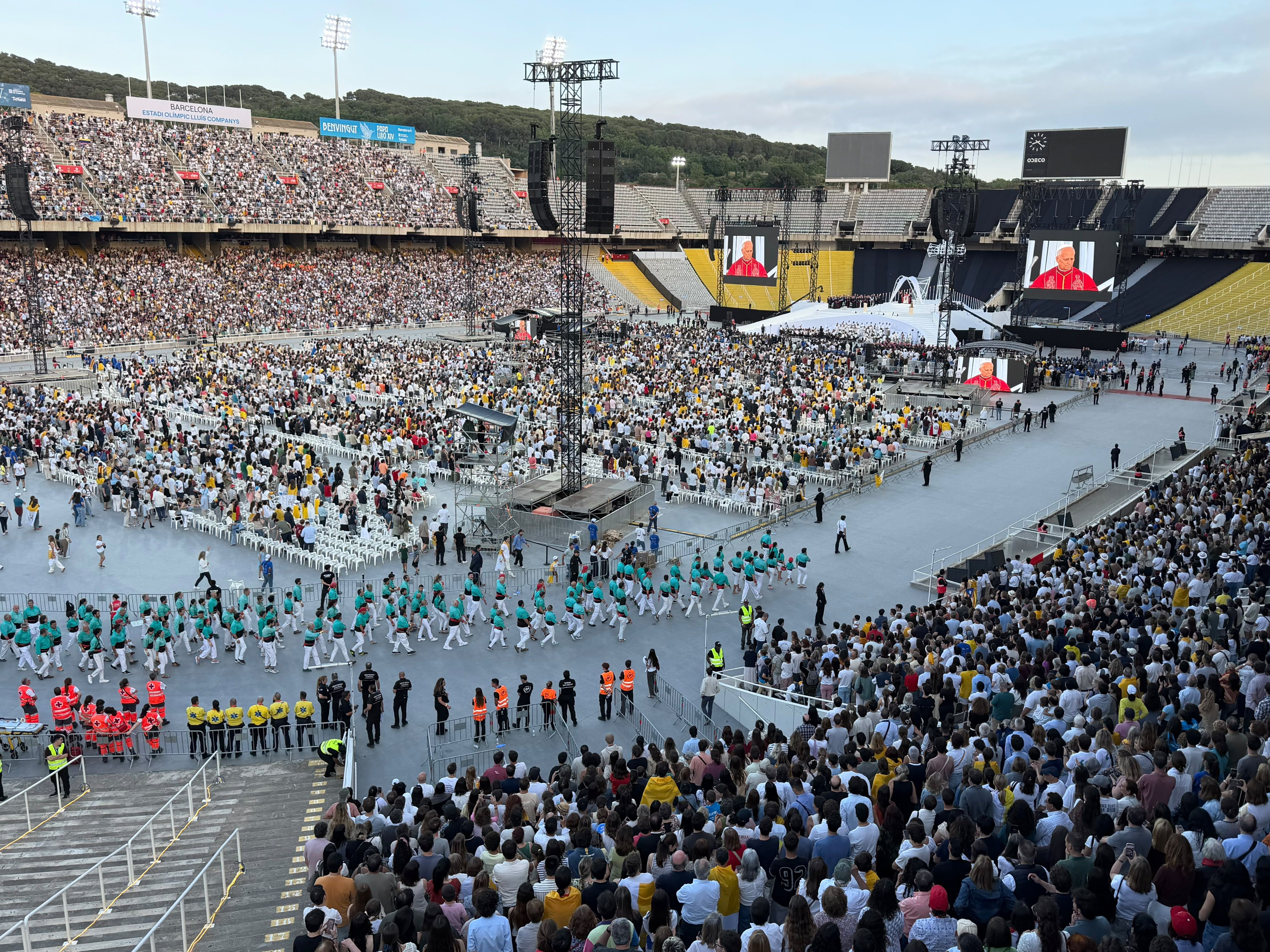 L'Estadi Olímpic ple per veure el Papa.